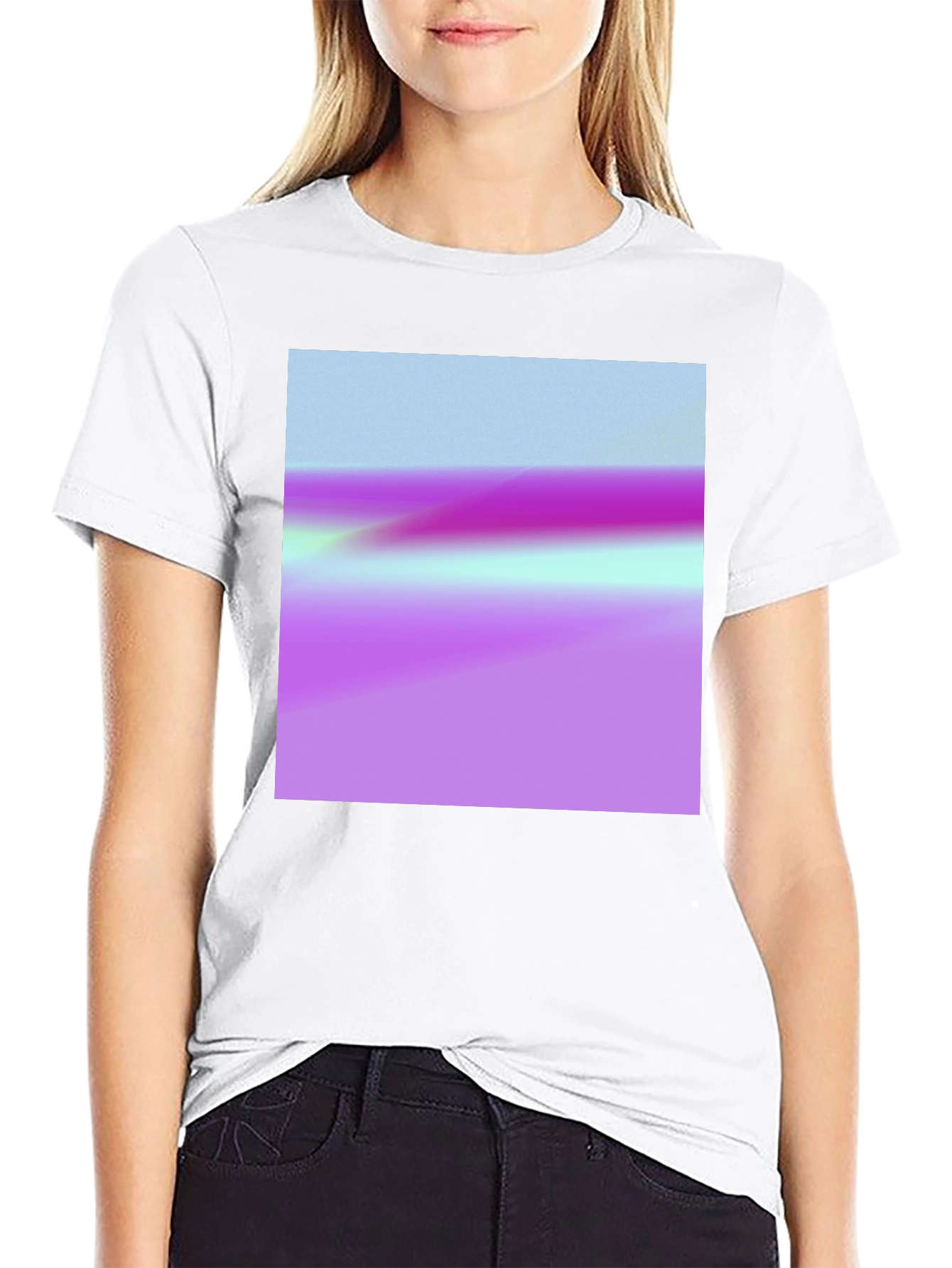 Abstract Horizon Black T-Shirt