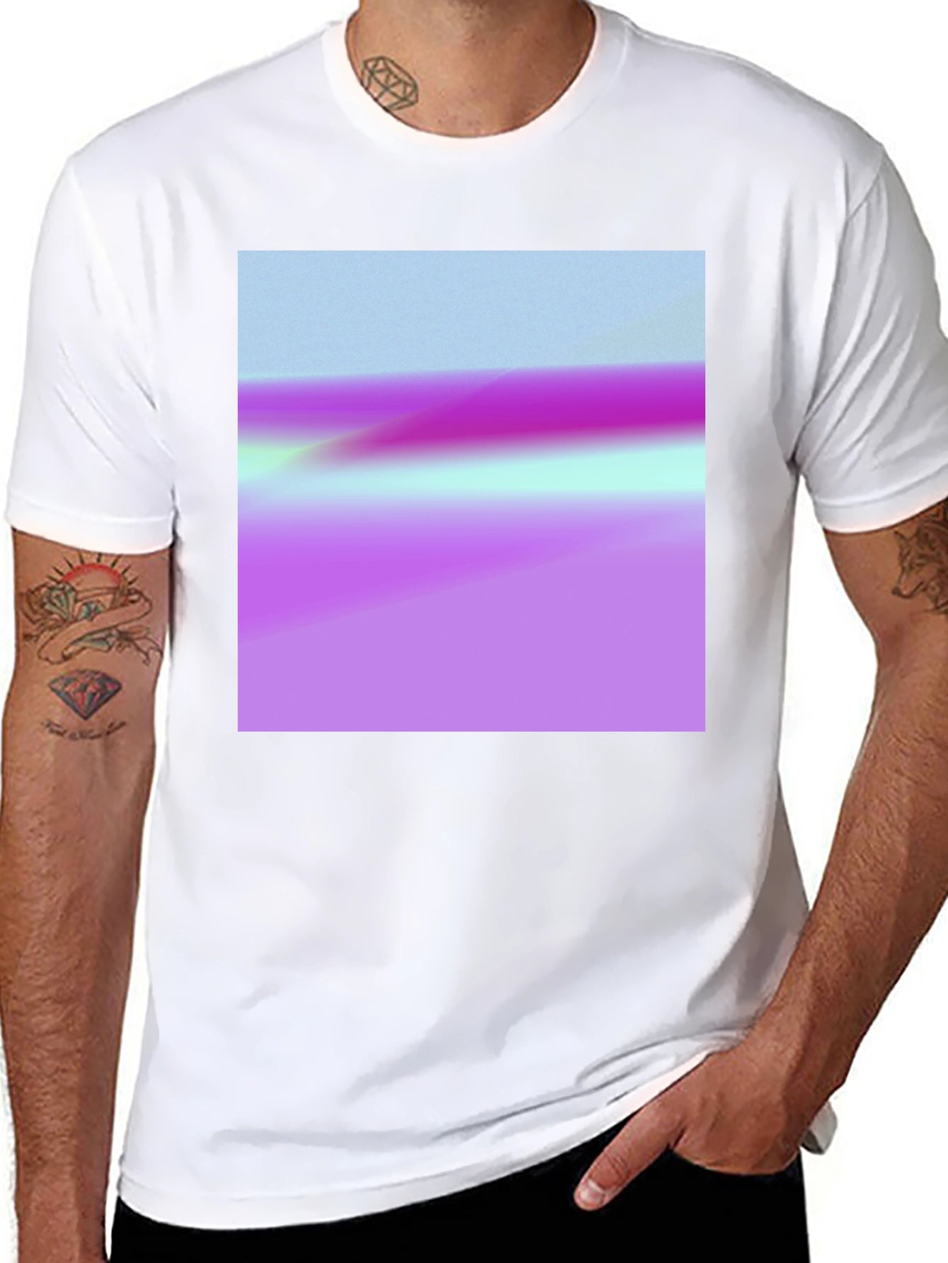 Abstract Horizon Black T-Shirt