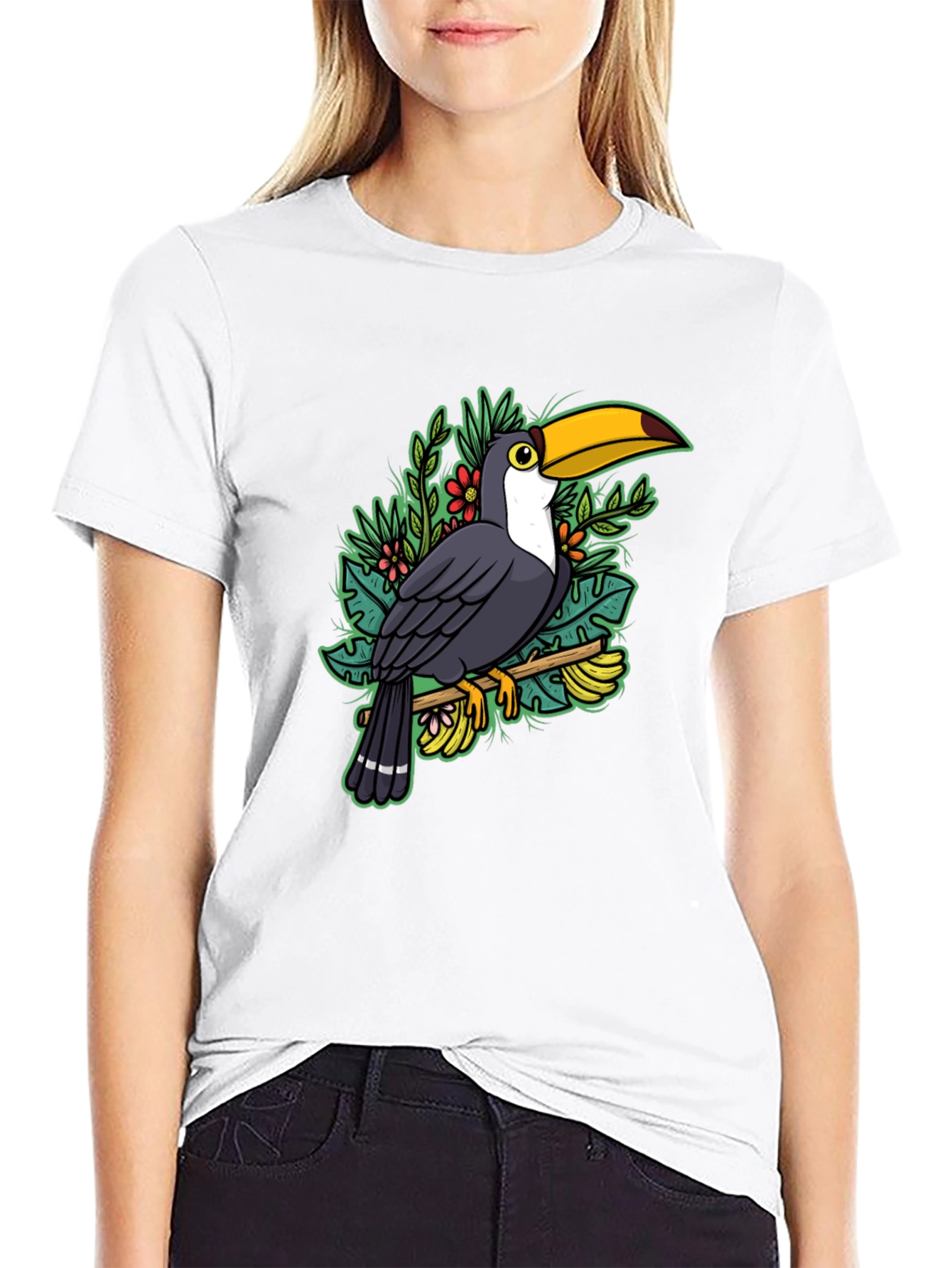 Toucan Graphic T-Shirt - Tropical Bird Tee