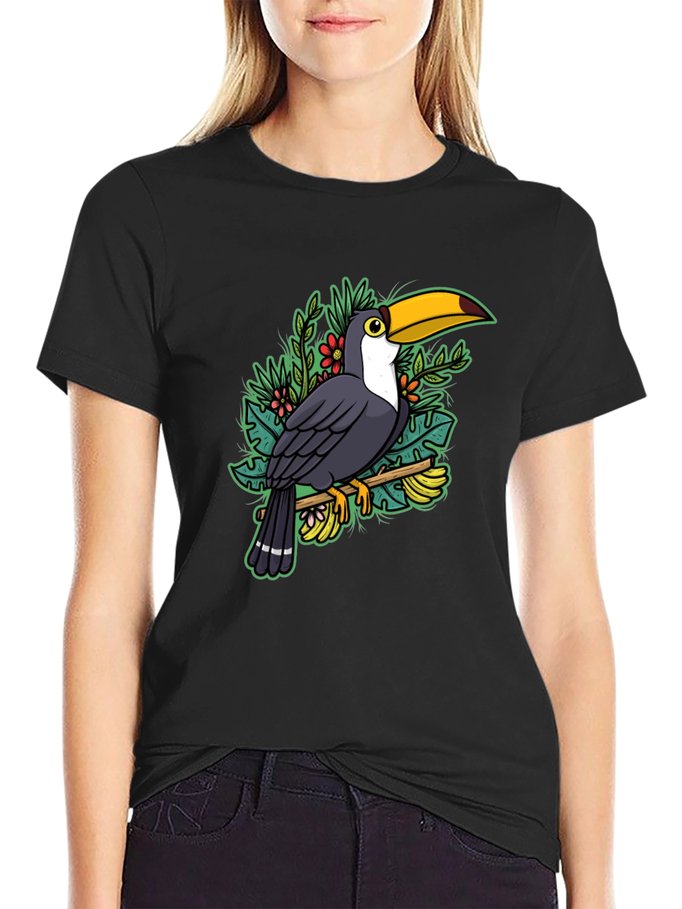 Toucan Graphic T-Shirt - Tropical Bird Tee