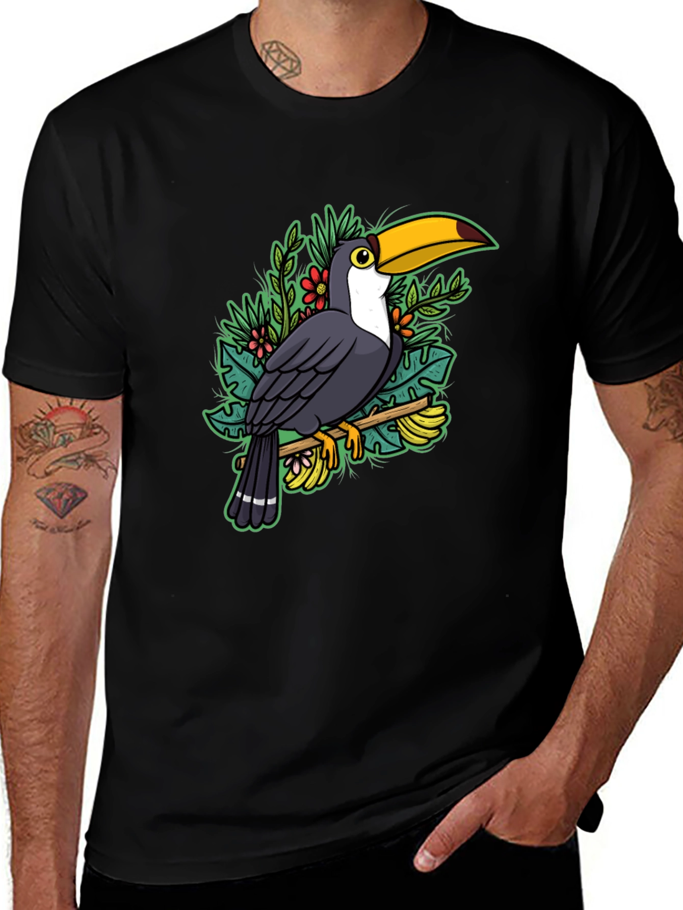 Toucan Graphic T-Shirt - Tropical Bird Tee