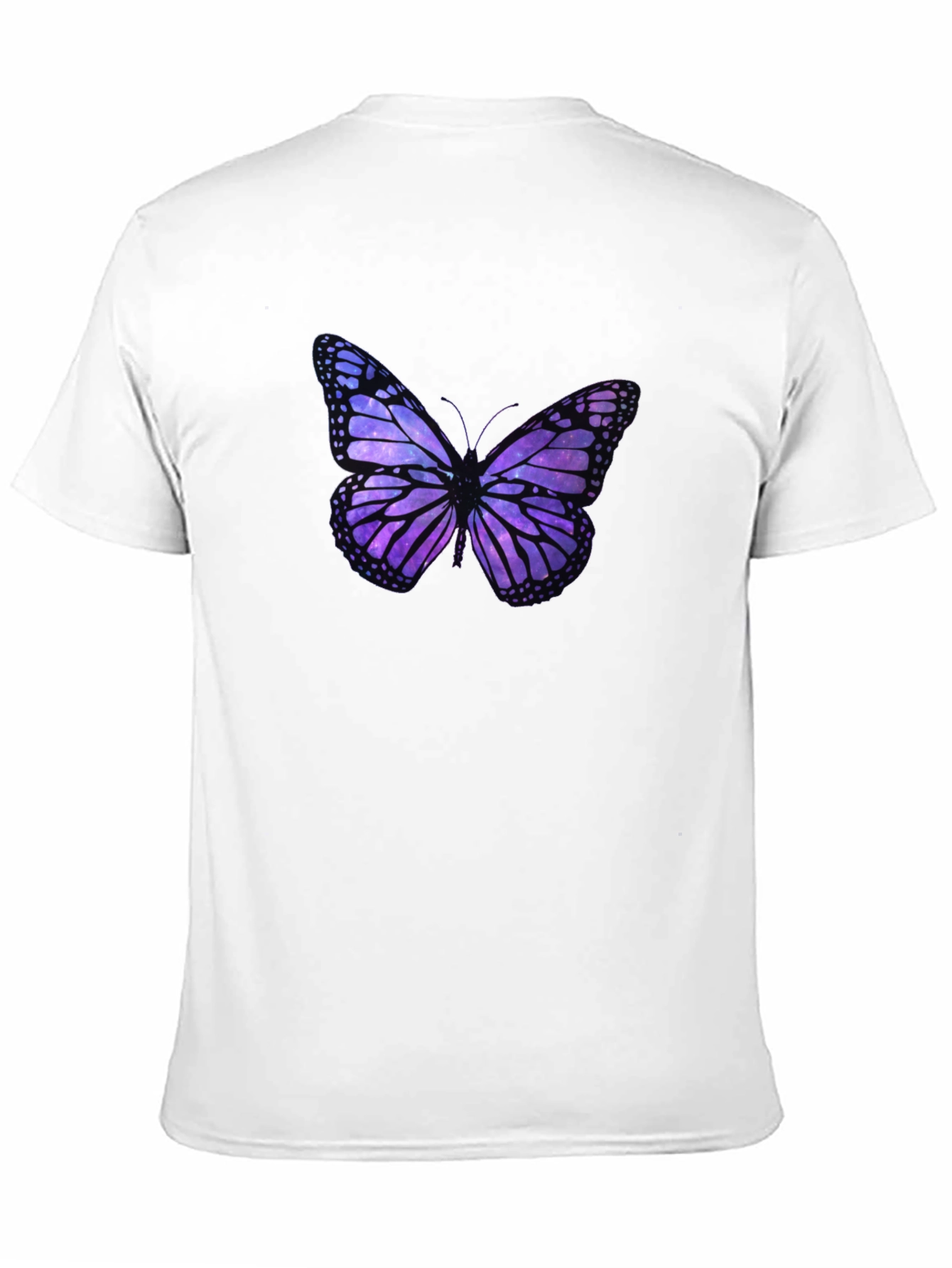 Galaxy Butterfly Graphic Black T-Shirt