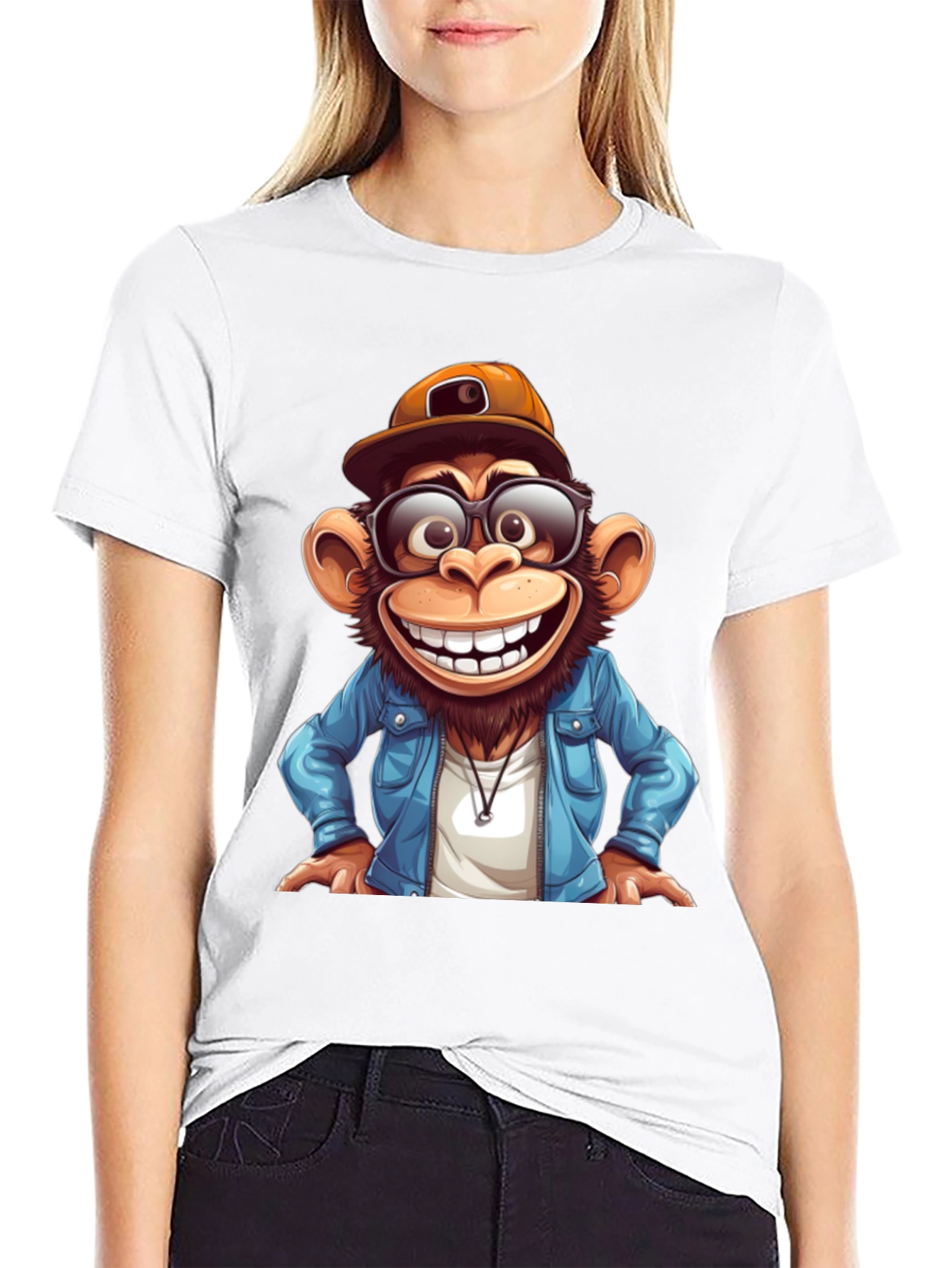Cool Monkey Graphic Tee - Black