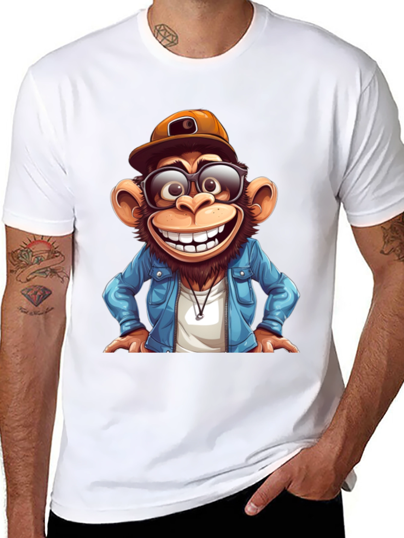 Cool Monkey Graphic Tee - Black