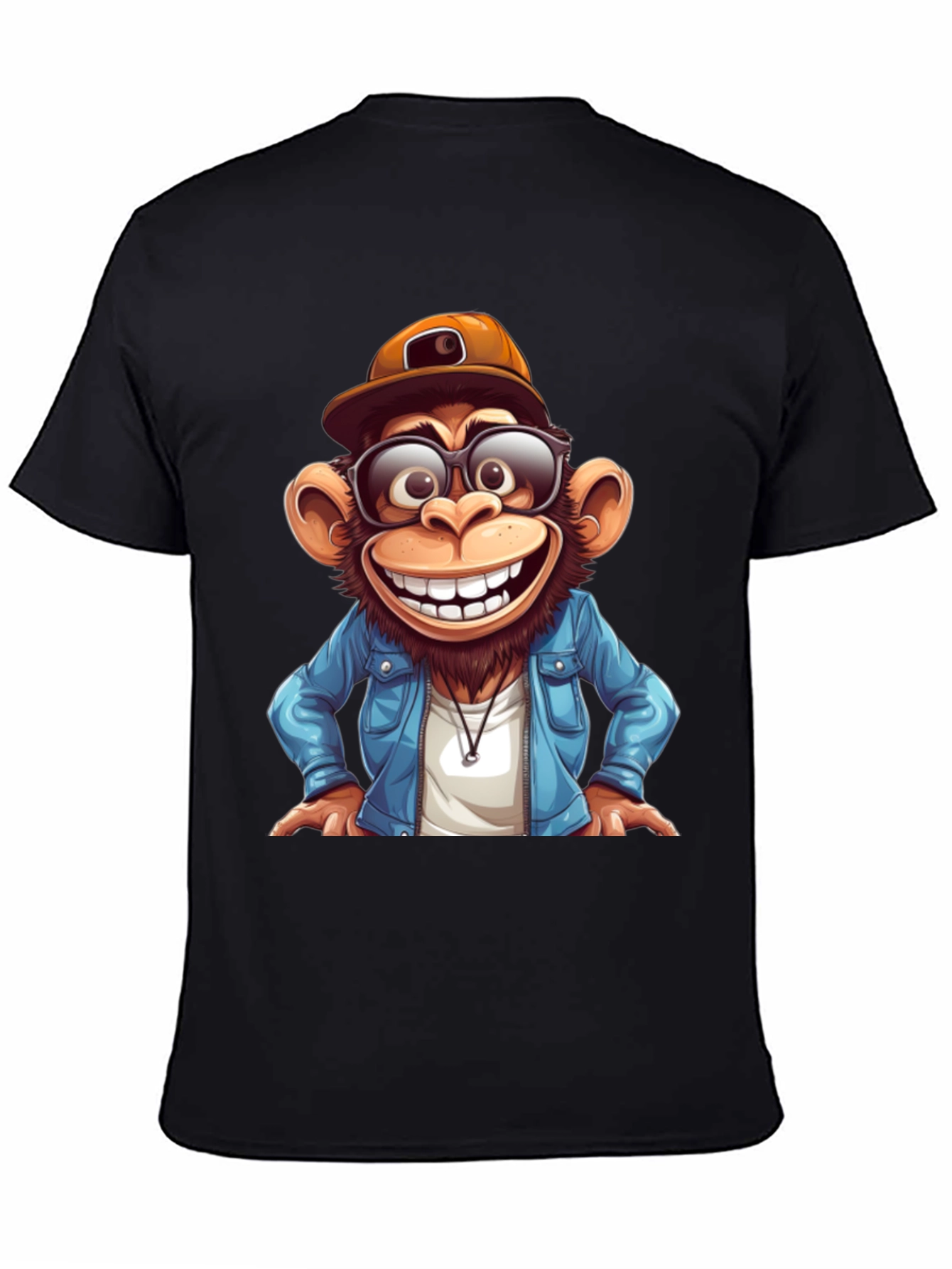 Cool Monkey Graphic Tee - Black