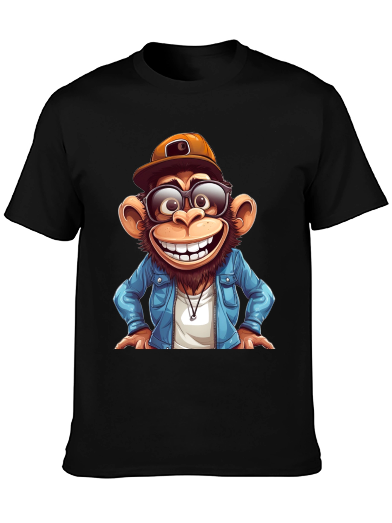 Cool Monkey Graphic Tee - Black