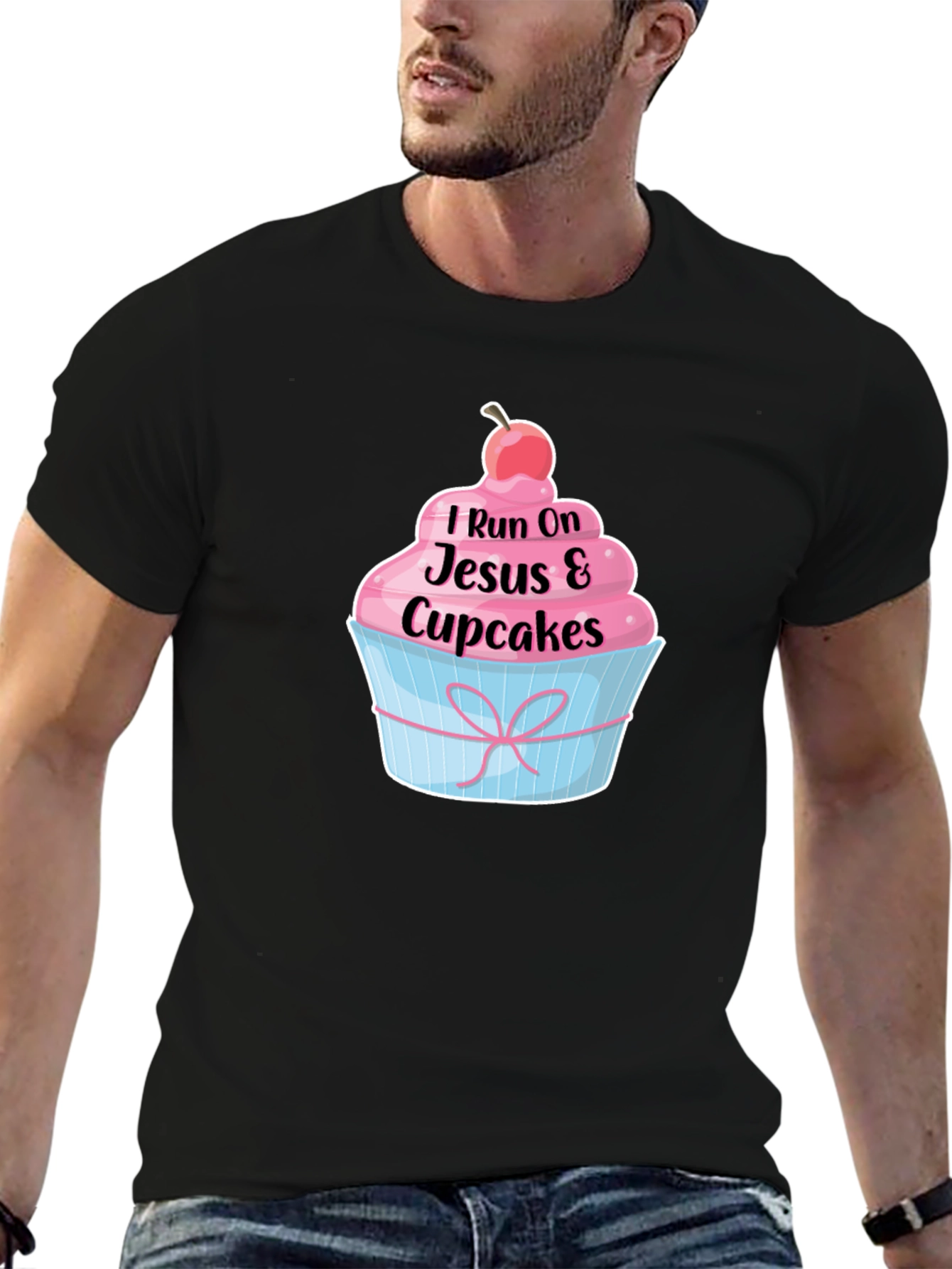 I Run on Jesus and Cupcakes T-Shirt