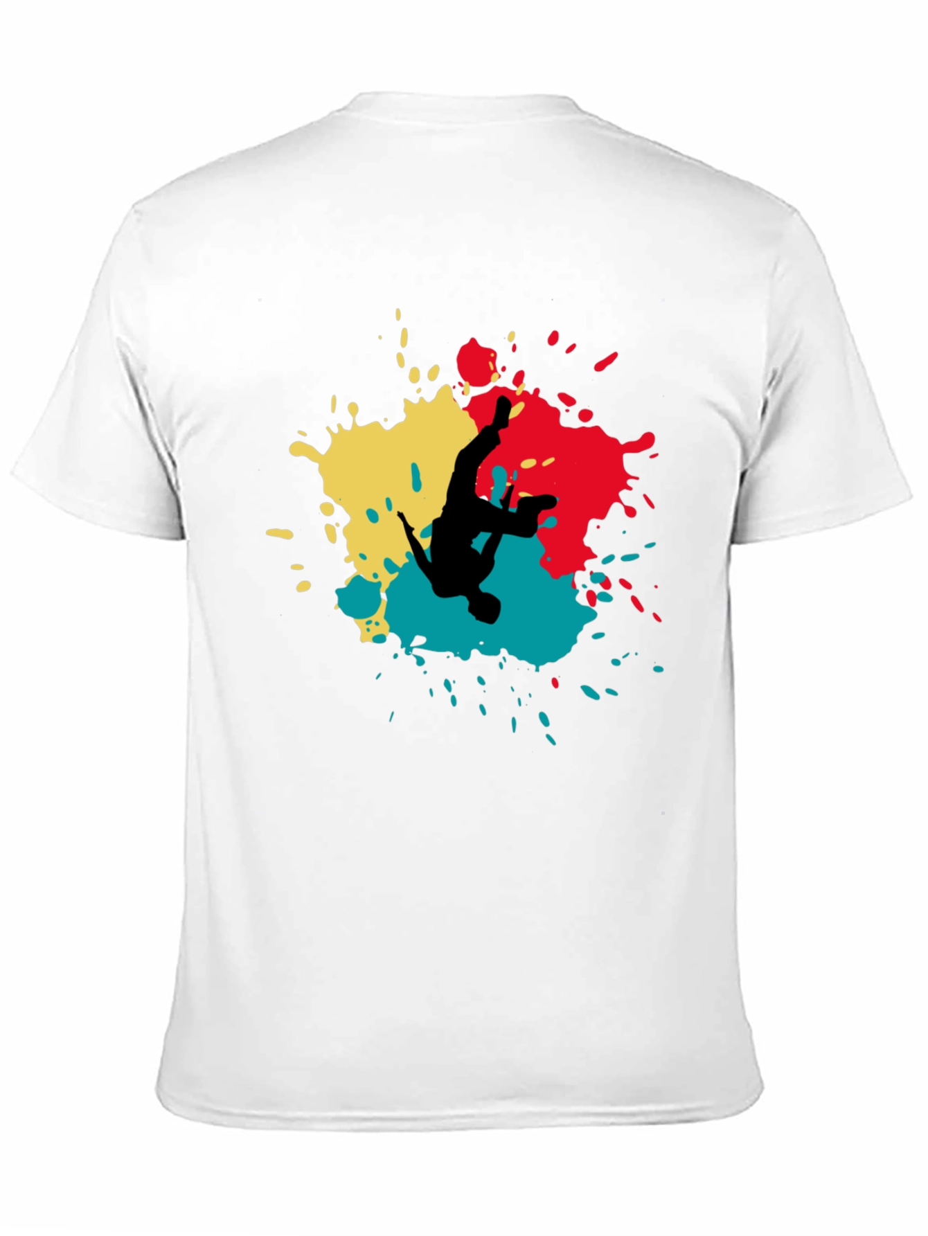 Abstract Splash Graphic T-Shirt - Black