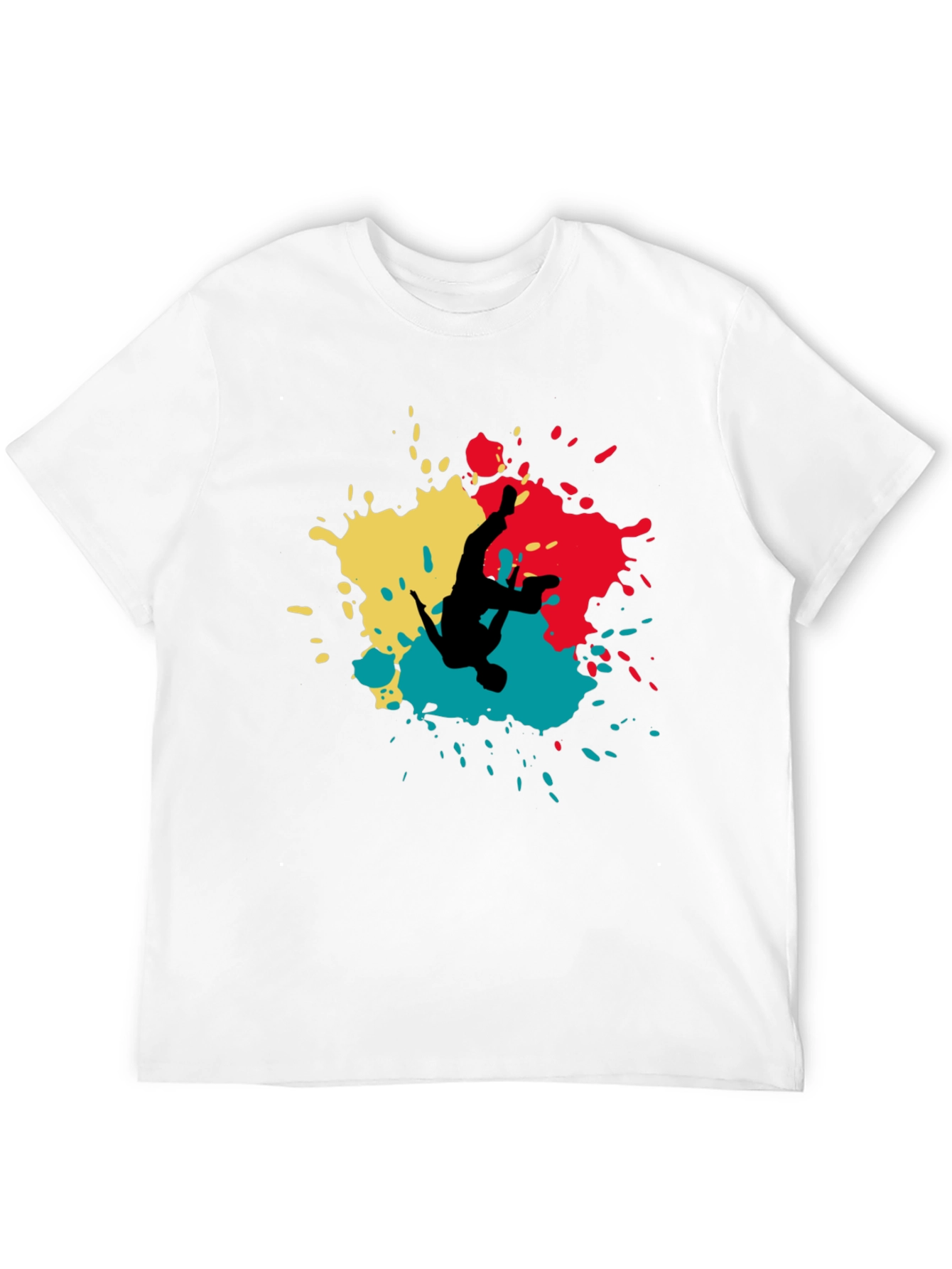 Abstract Splash Graphic T-Shirt - Black