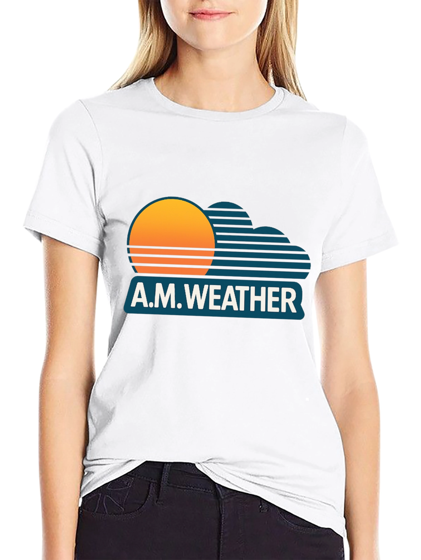A.M. Weather Graphic Tee - Retro Sunset Style