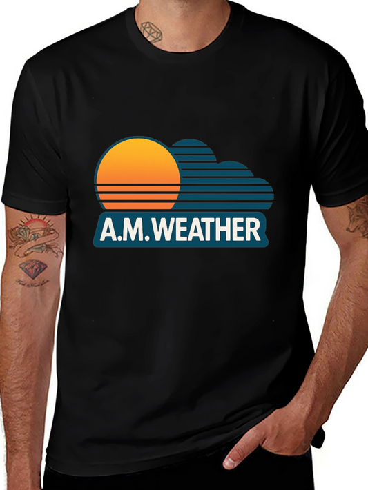 A.M. Weather Graphic Tee - Retro Sunset Style
