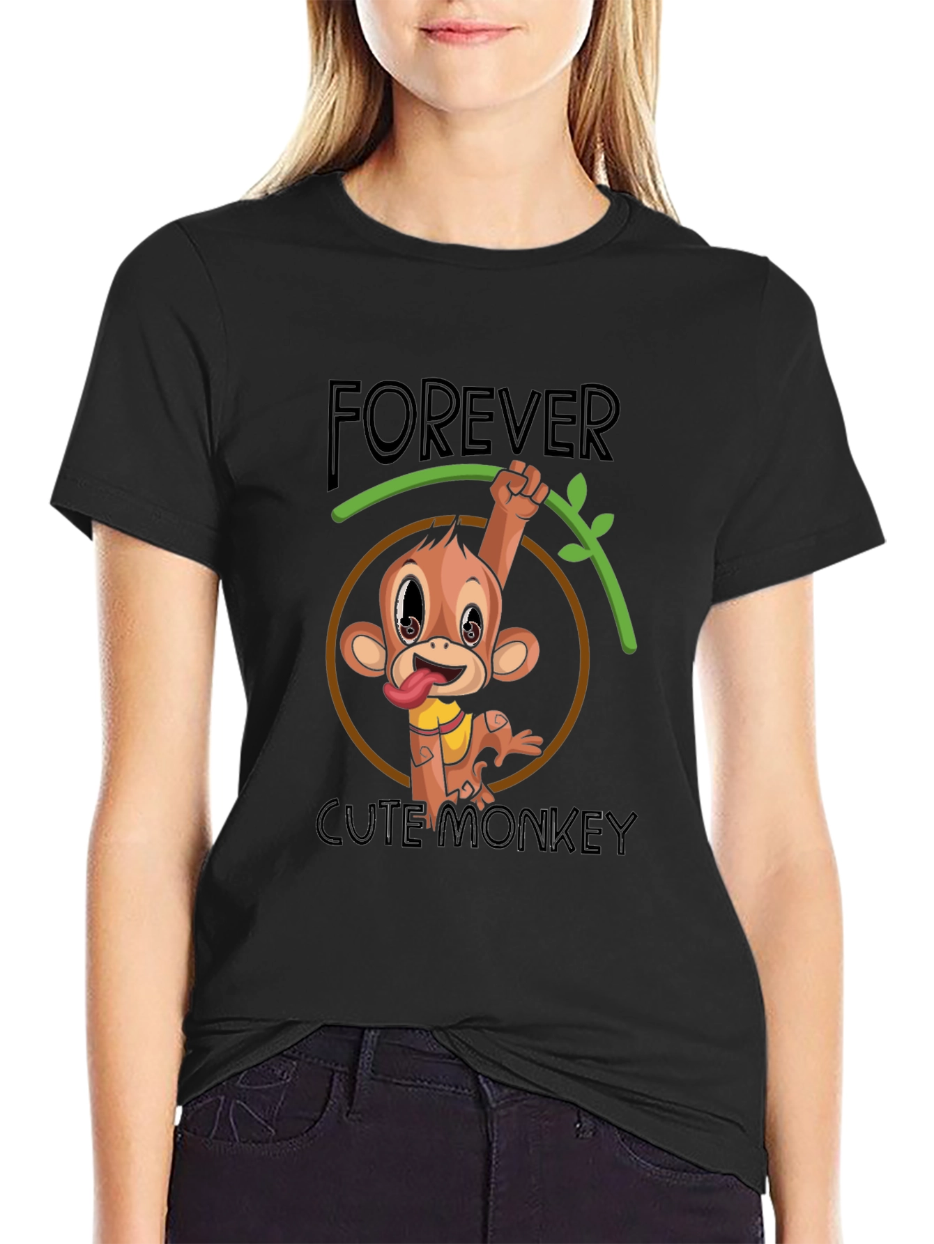 Forever Cute Monkey Graphic Tee