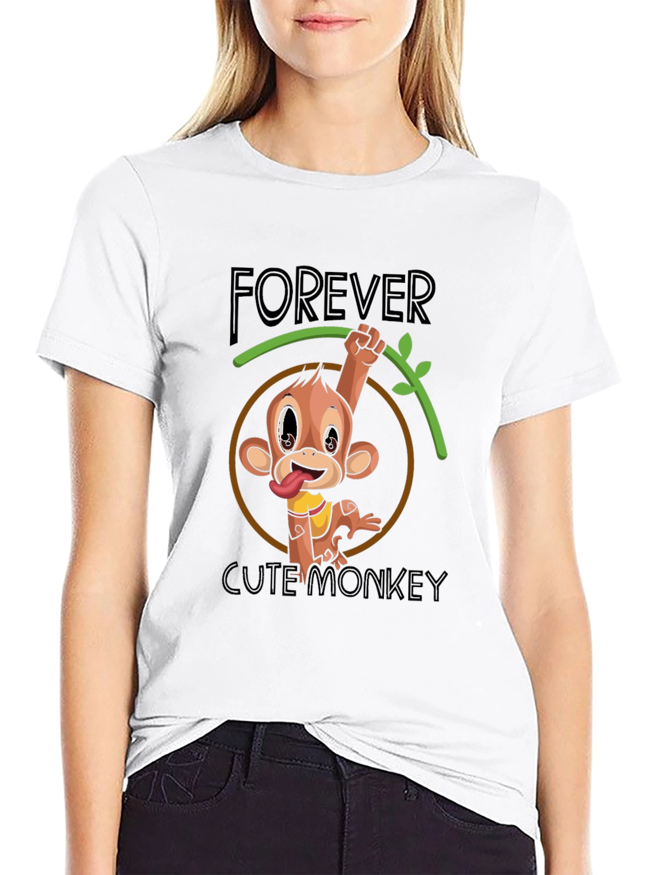 Forever Cute Monkey Graphic Tee