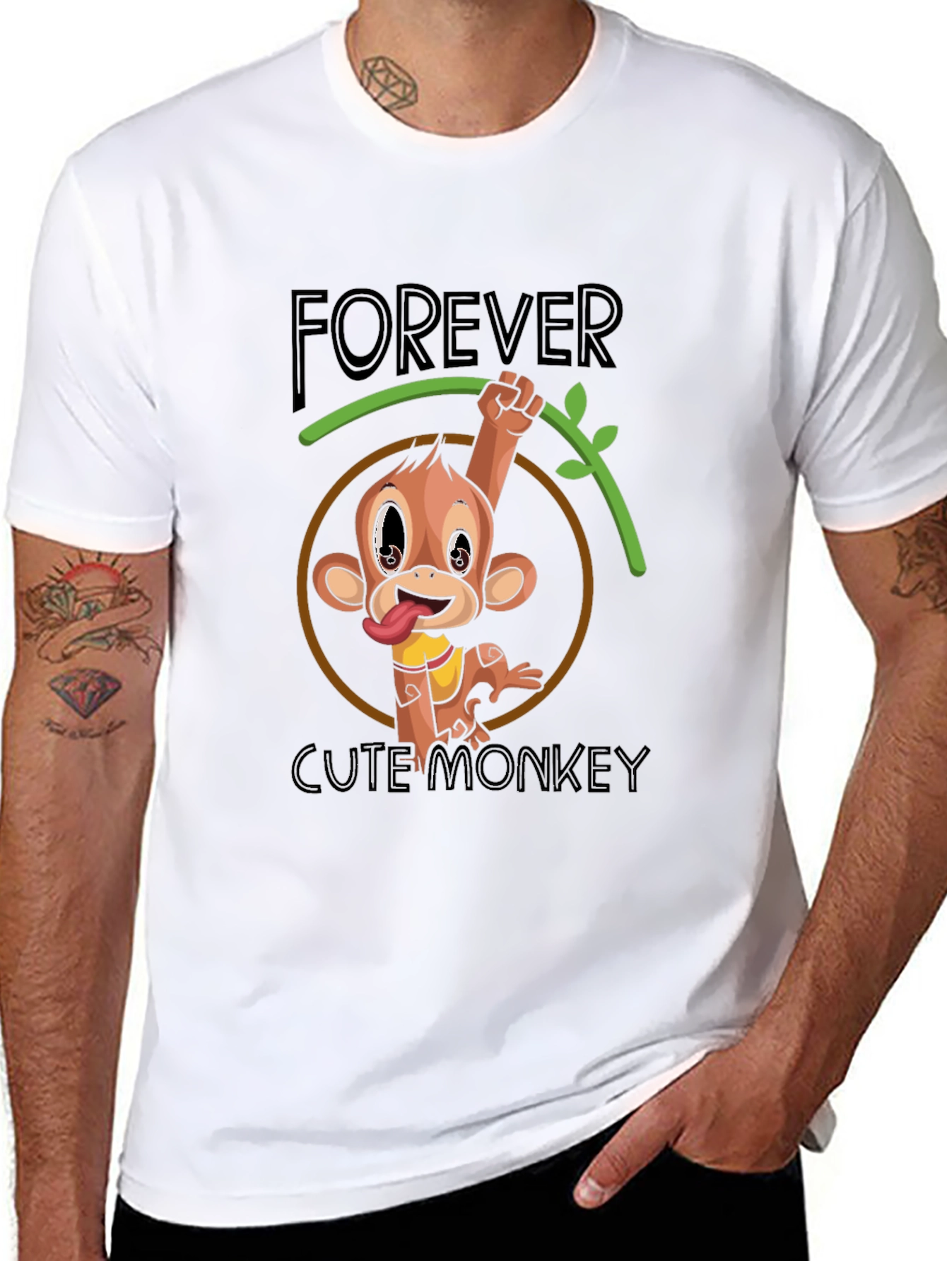 Forever Cute Monkey Graphic Tee