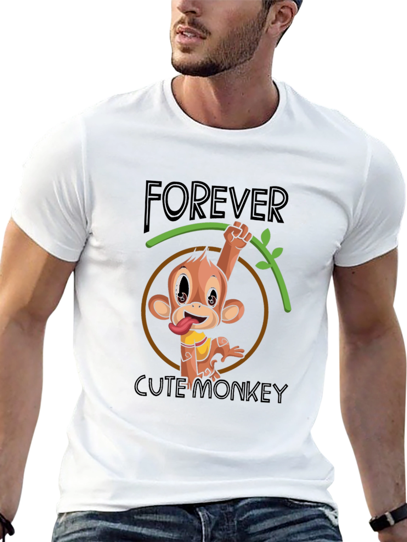 Forever Cute Monkey Graphic Tee