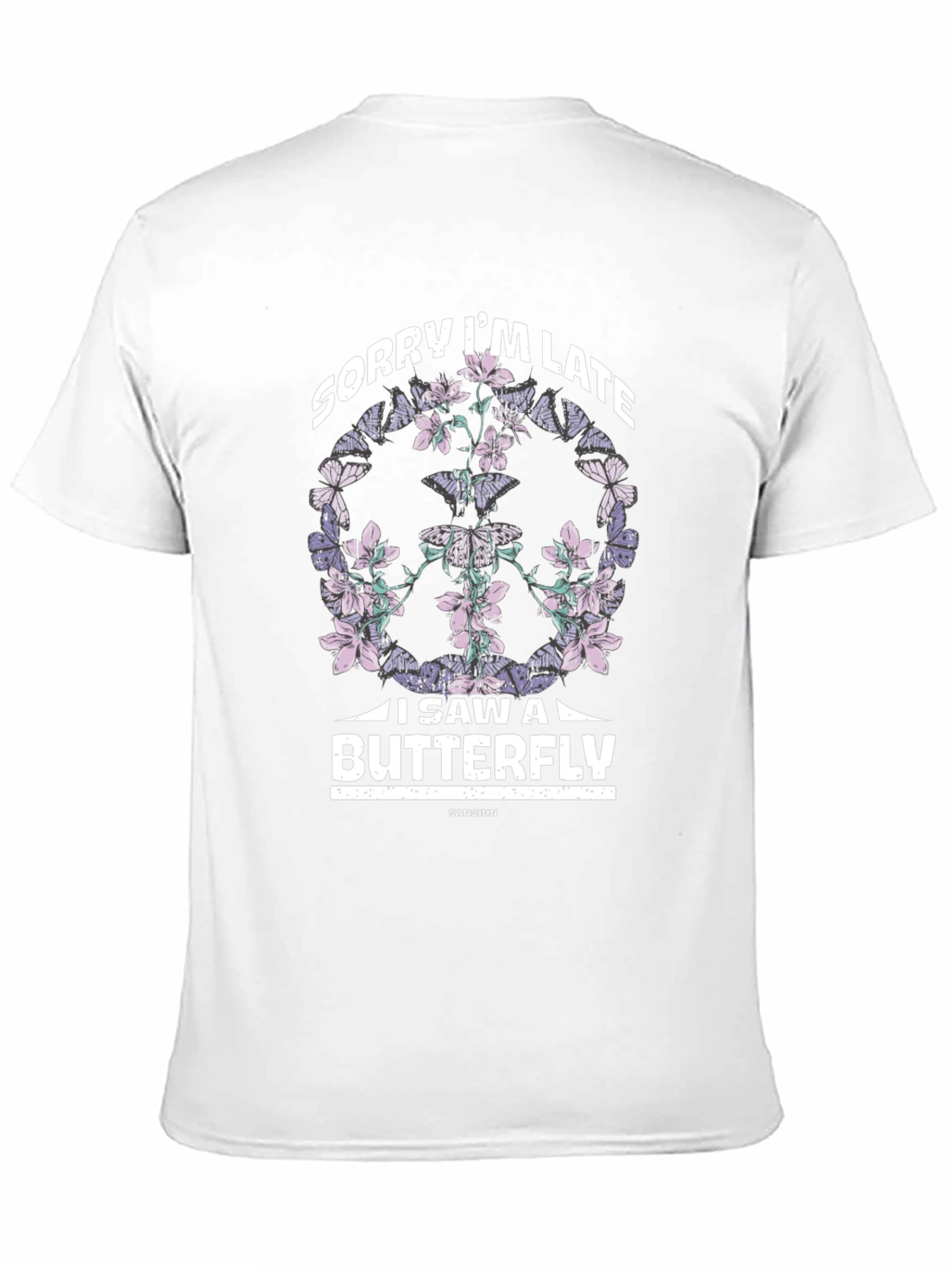 Sorry Im Late Butterfly Graphic T-Shirt