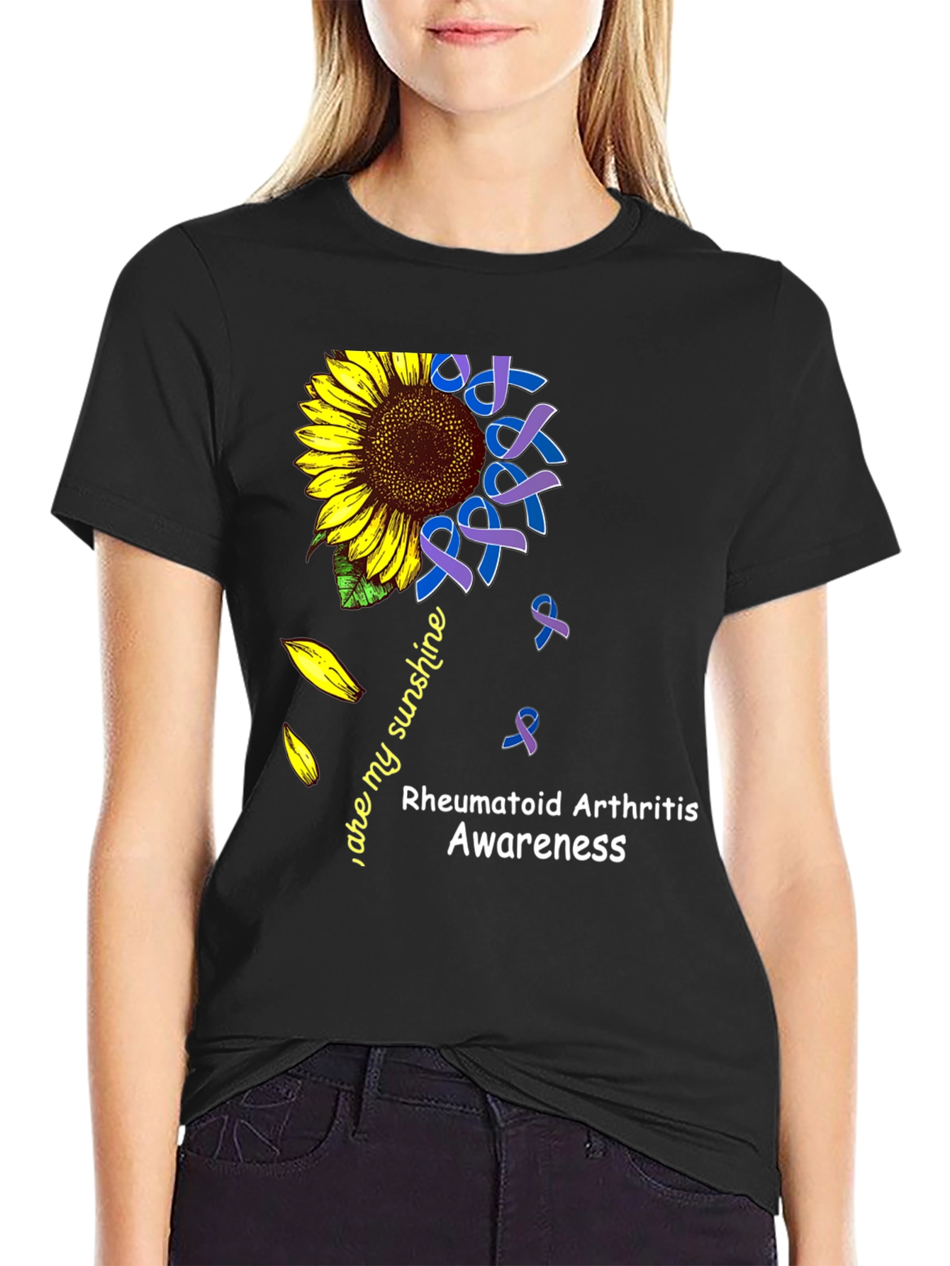 Rheumatoid Arthritis Awareness Sunflower T-Shirt