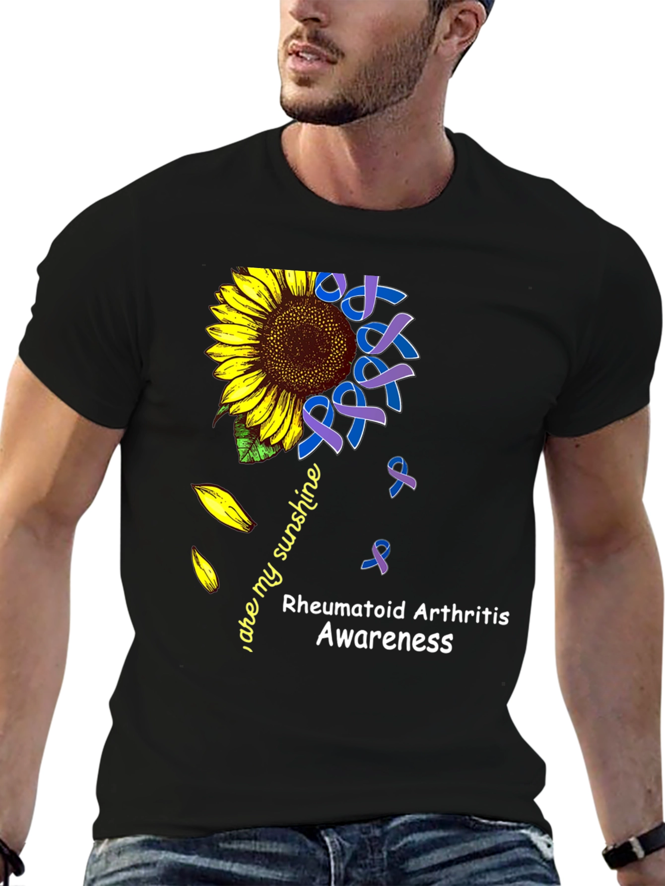 Rheumatoid Arthritis Awareness Sunflower T-Shirt