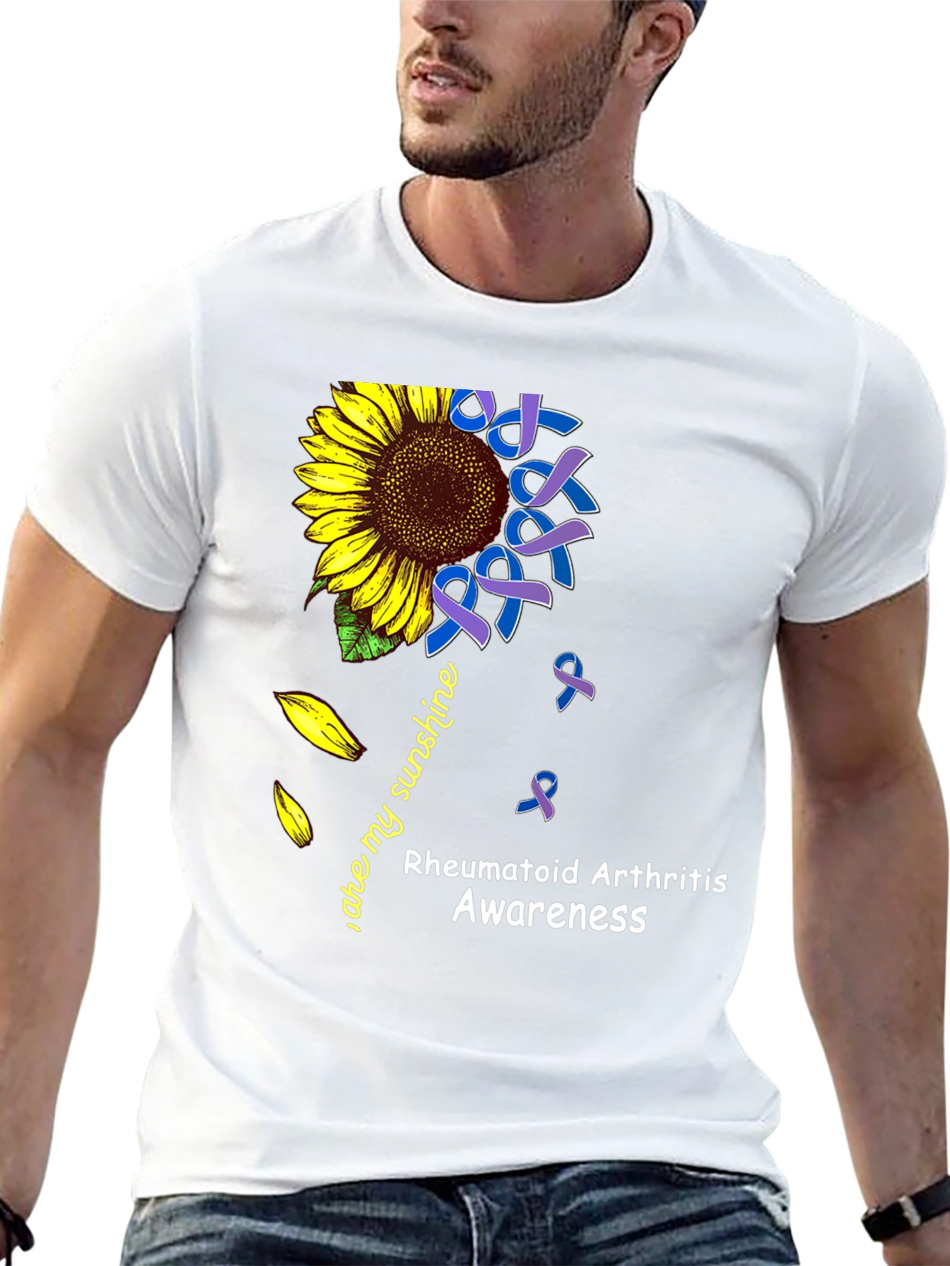 Rheumatoid Arthritis Awareness Sunflower T-Shirt