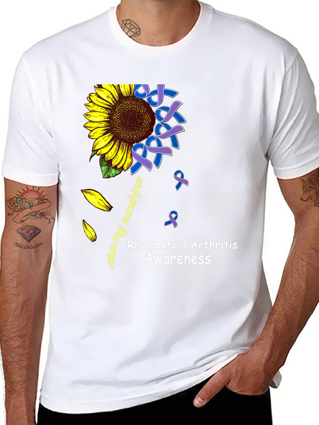 Rheumatoid Arthritis Awareness Sunflower T-Shirt