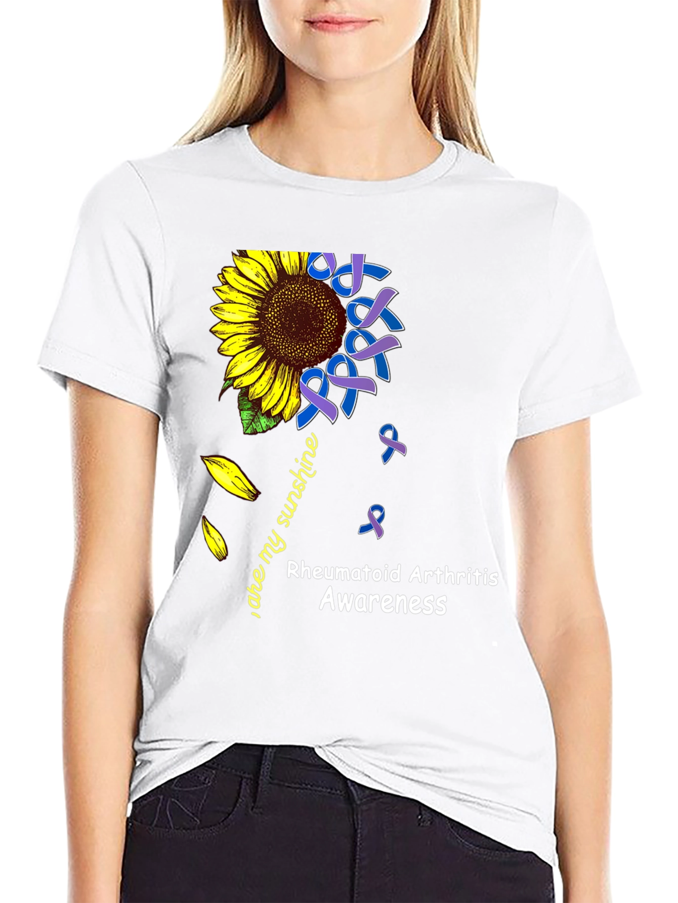 Rheumatoid Arthritis Awareness Sunflower T-Shirt