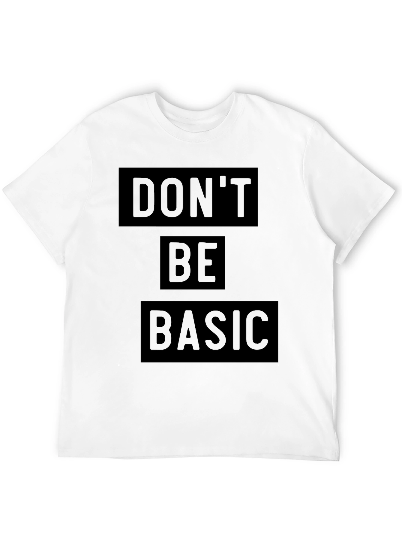 Dont Be Basic - Mens Black Graphic Tee