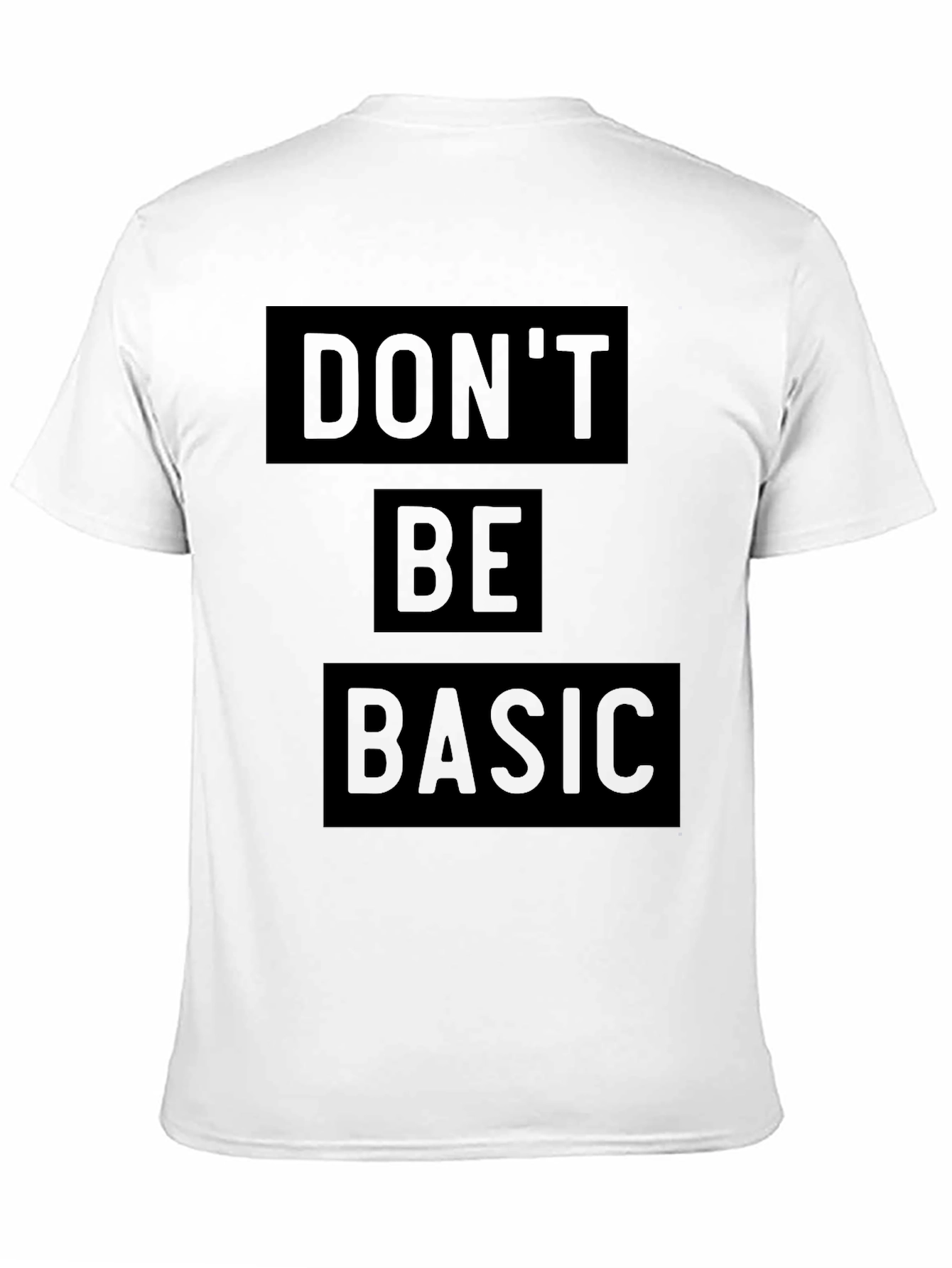 Dont Be Basic - Mens Black Graphic Tee