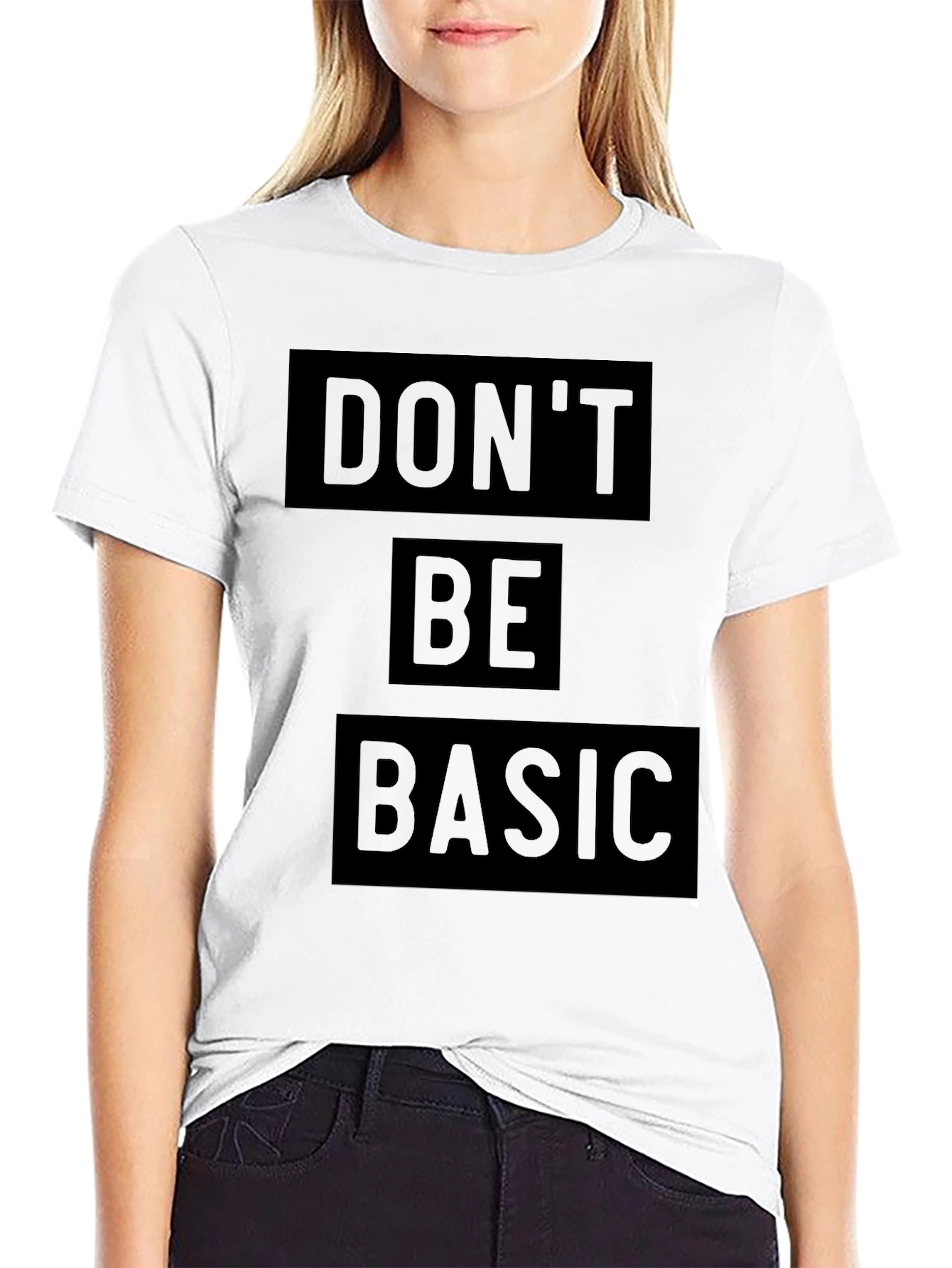 Dont Be Basic - Mens Black Graphic Tee