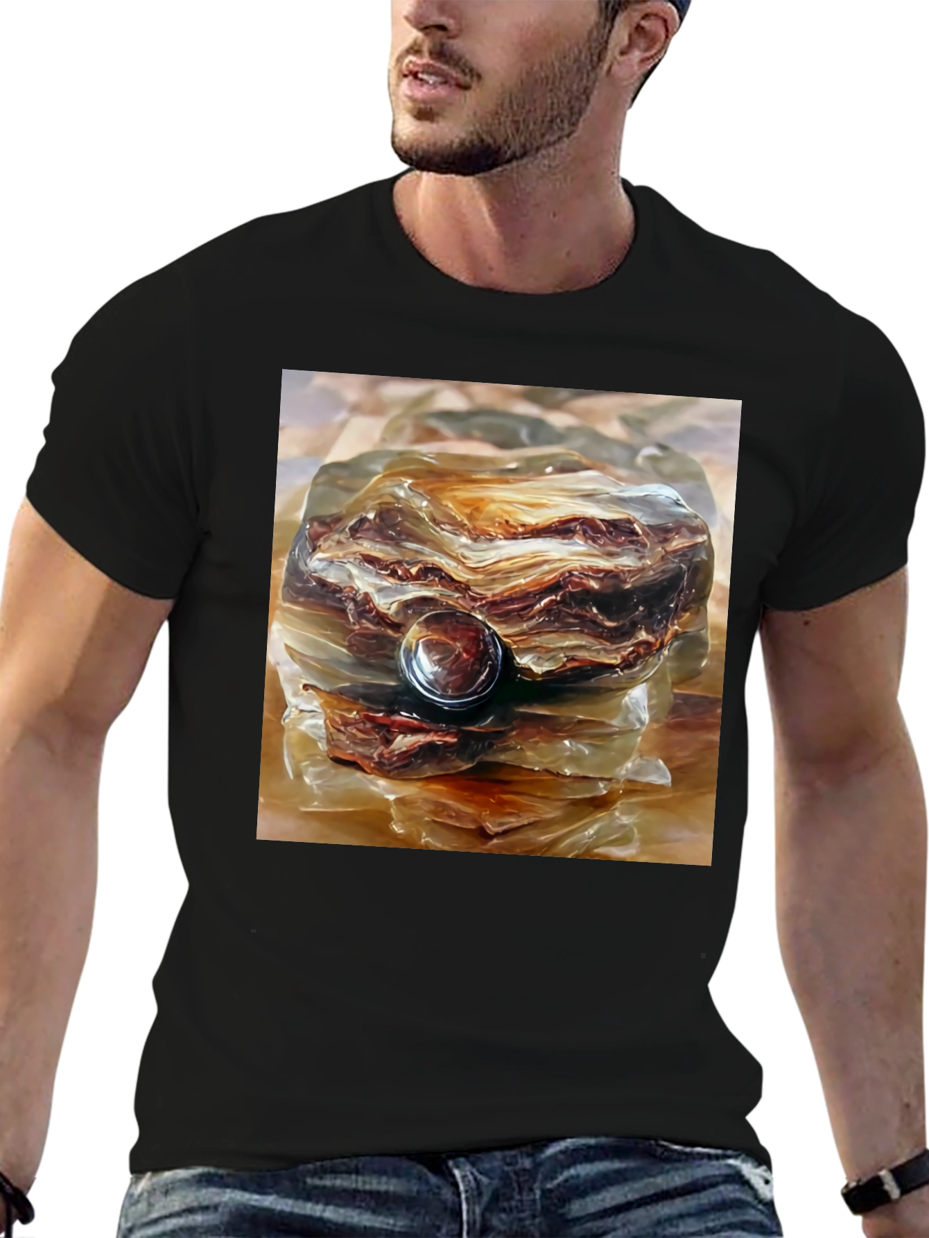 Abstract Rock Formation Graphic Tee - Unique Design