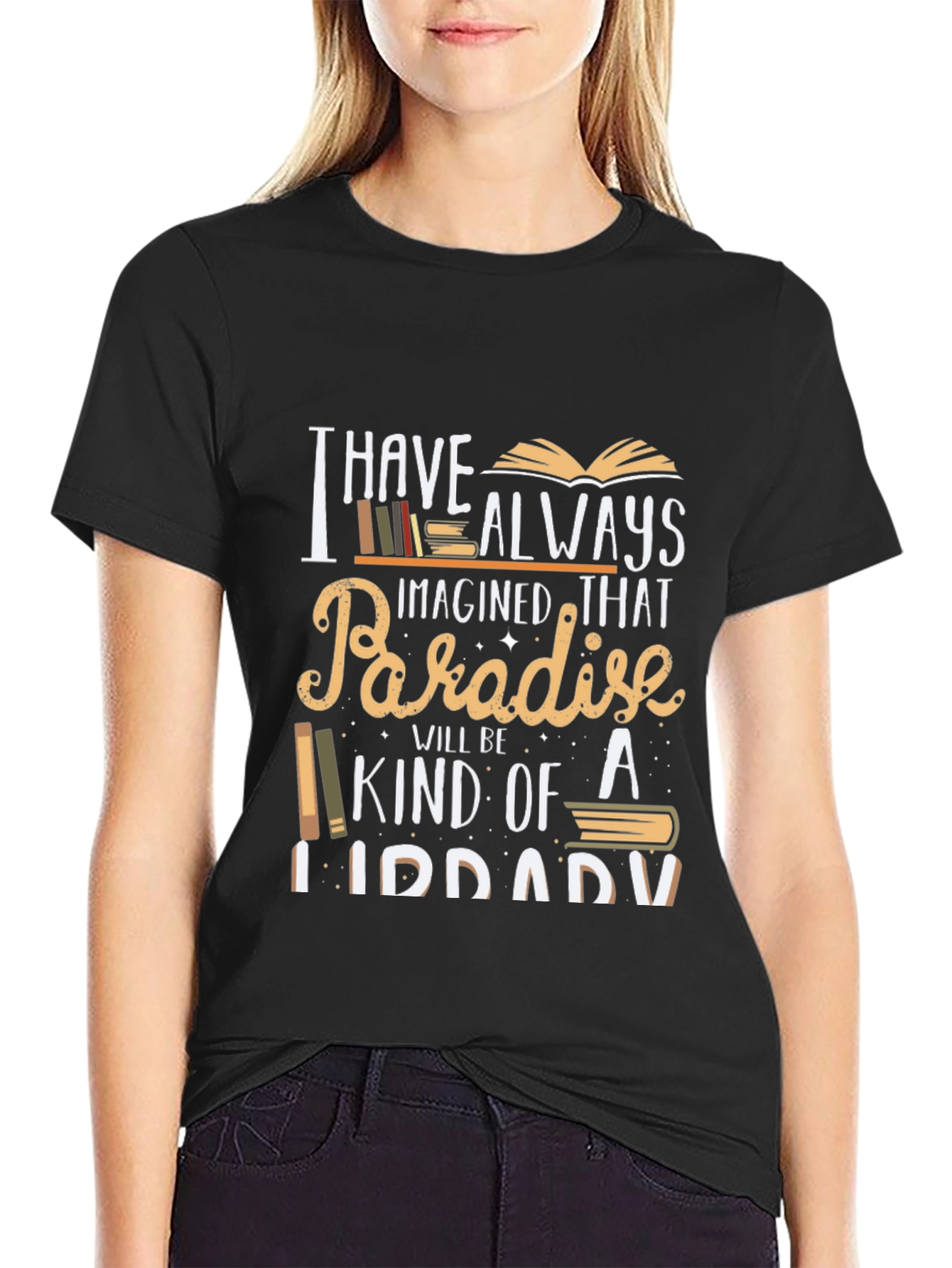 Paradise Library T-Shirt - Book Lover Tee