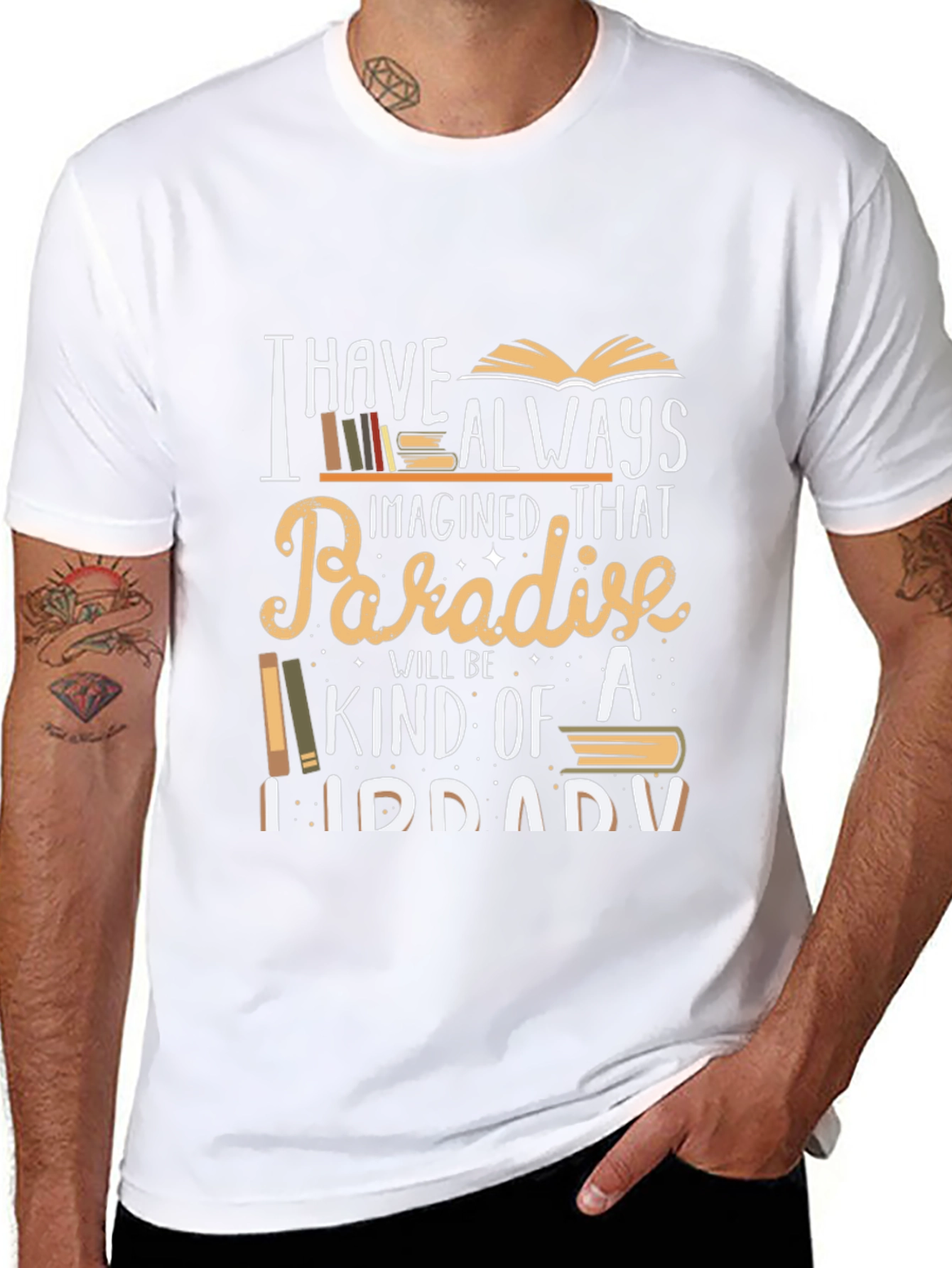 Paradise Library T-Shirt - Book Lover Tee