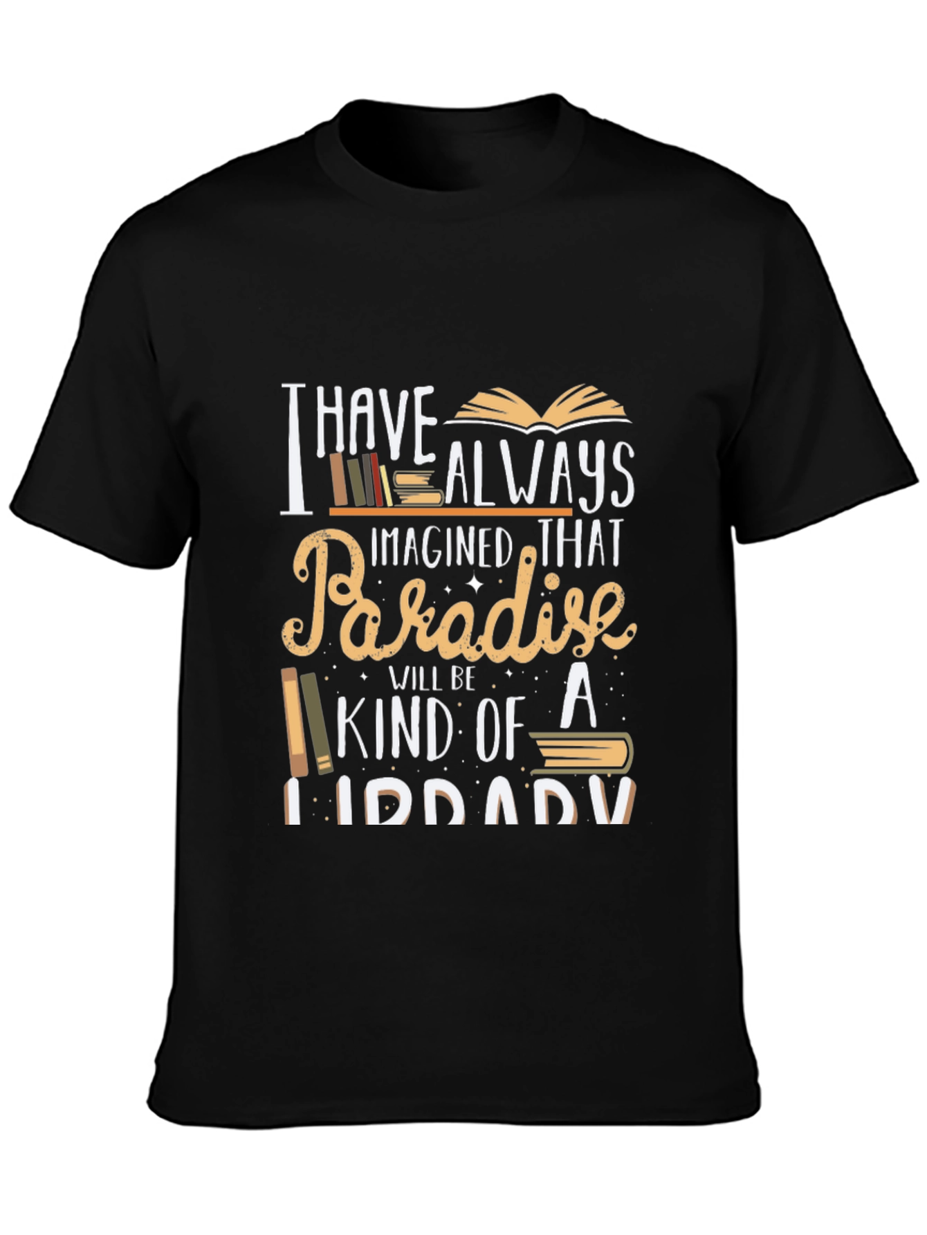 Paradise Library T-Shirt - Book Lover Tee