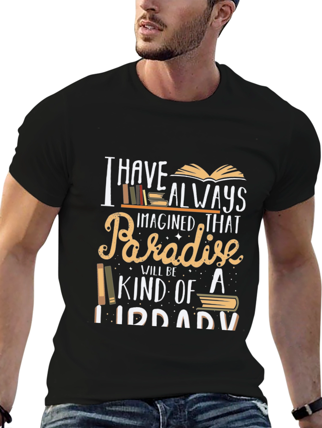 Paradise Library T-Shirt - Book Lover Tee