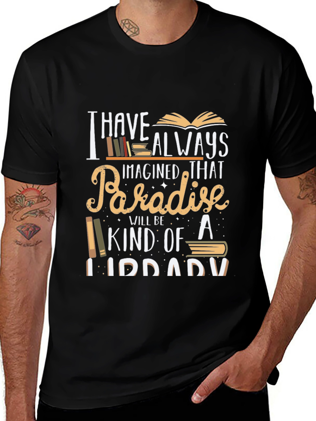 Paradise Library T-Shirt - Book Lover Tee