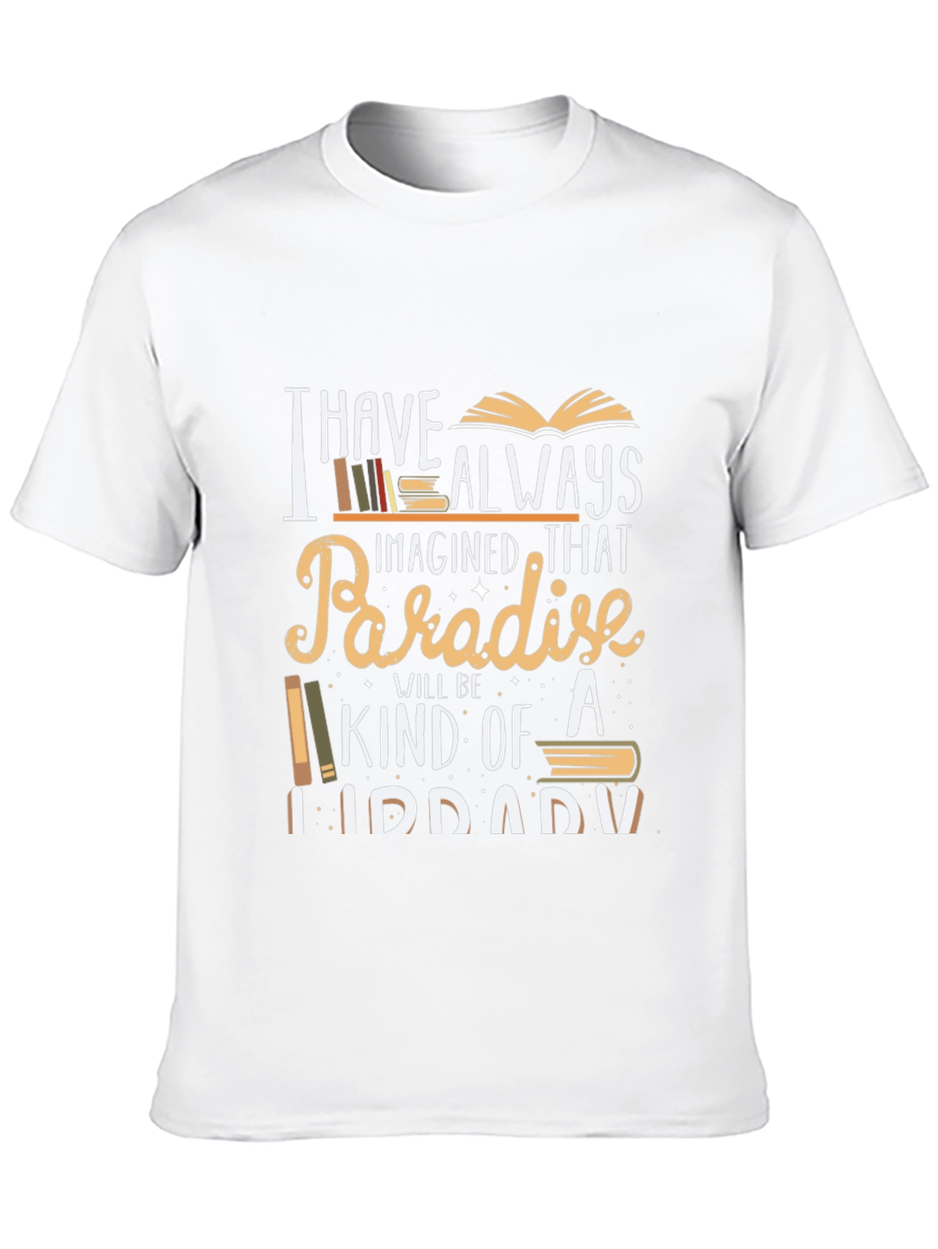 Paradise Library T-Shirt - Book Lover Tee