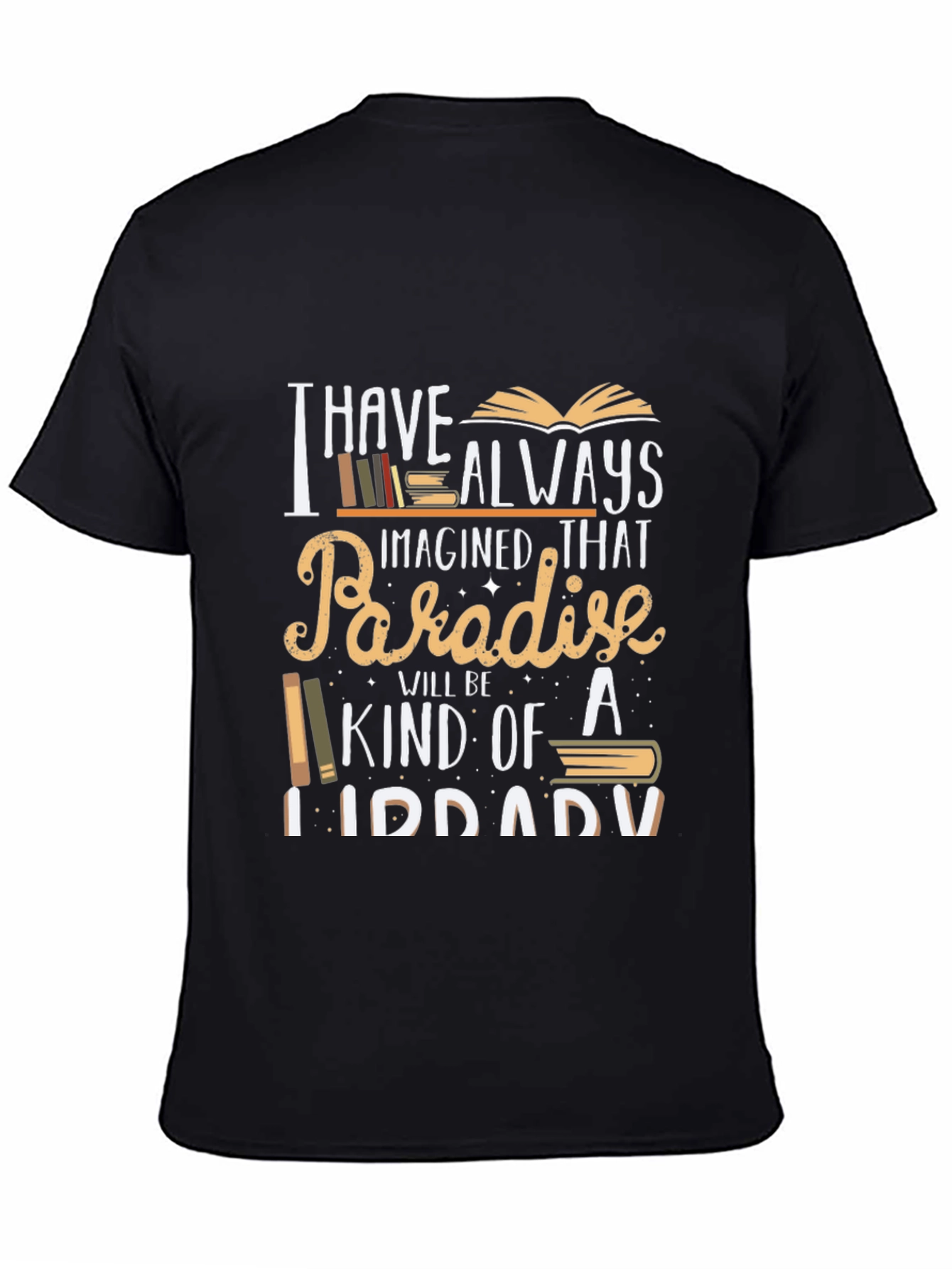 Paradise Library T-Shirt - Book Lover Tee