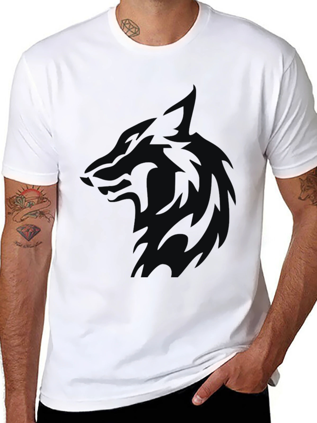 Stealth Wolf Graphic Tee - Mens Black T-Shirt