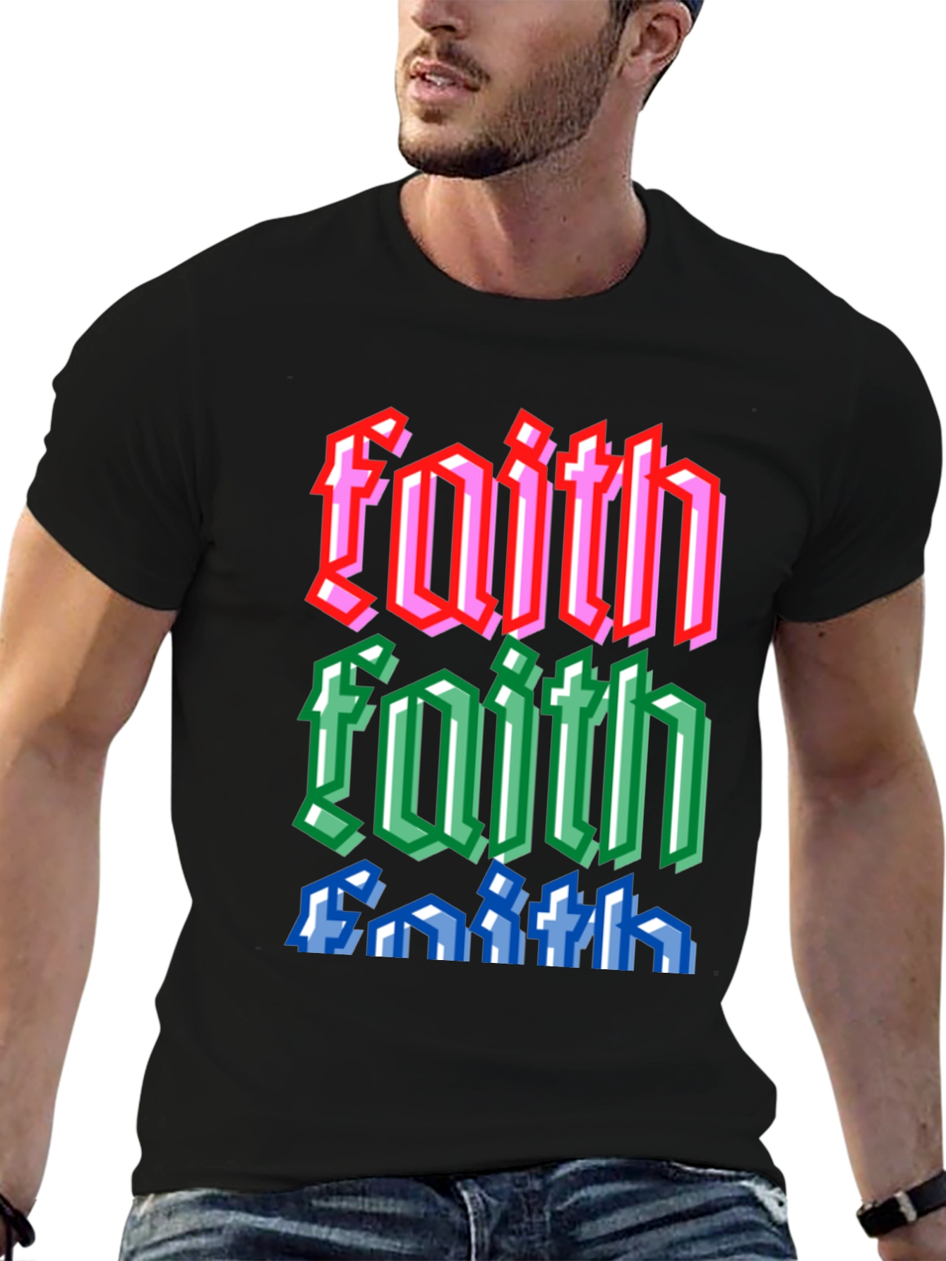 Faith Pixel Art Graphic Tee