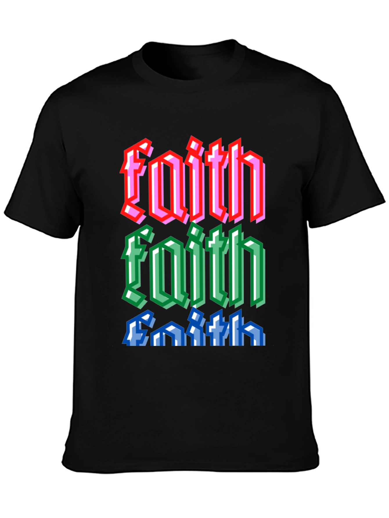 Faith Pixel Art Graphic Tee