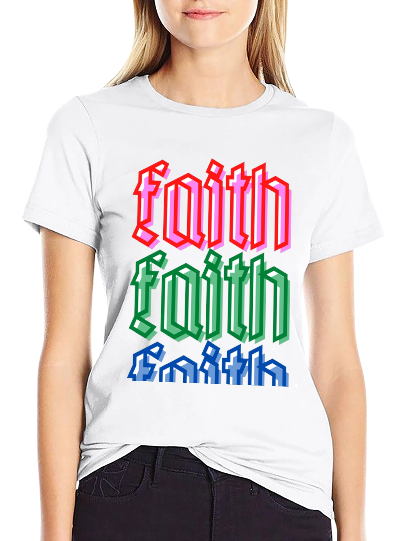 Faith Pixel Art Graphic Tee