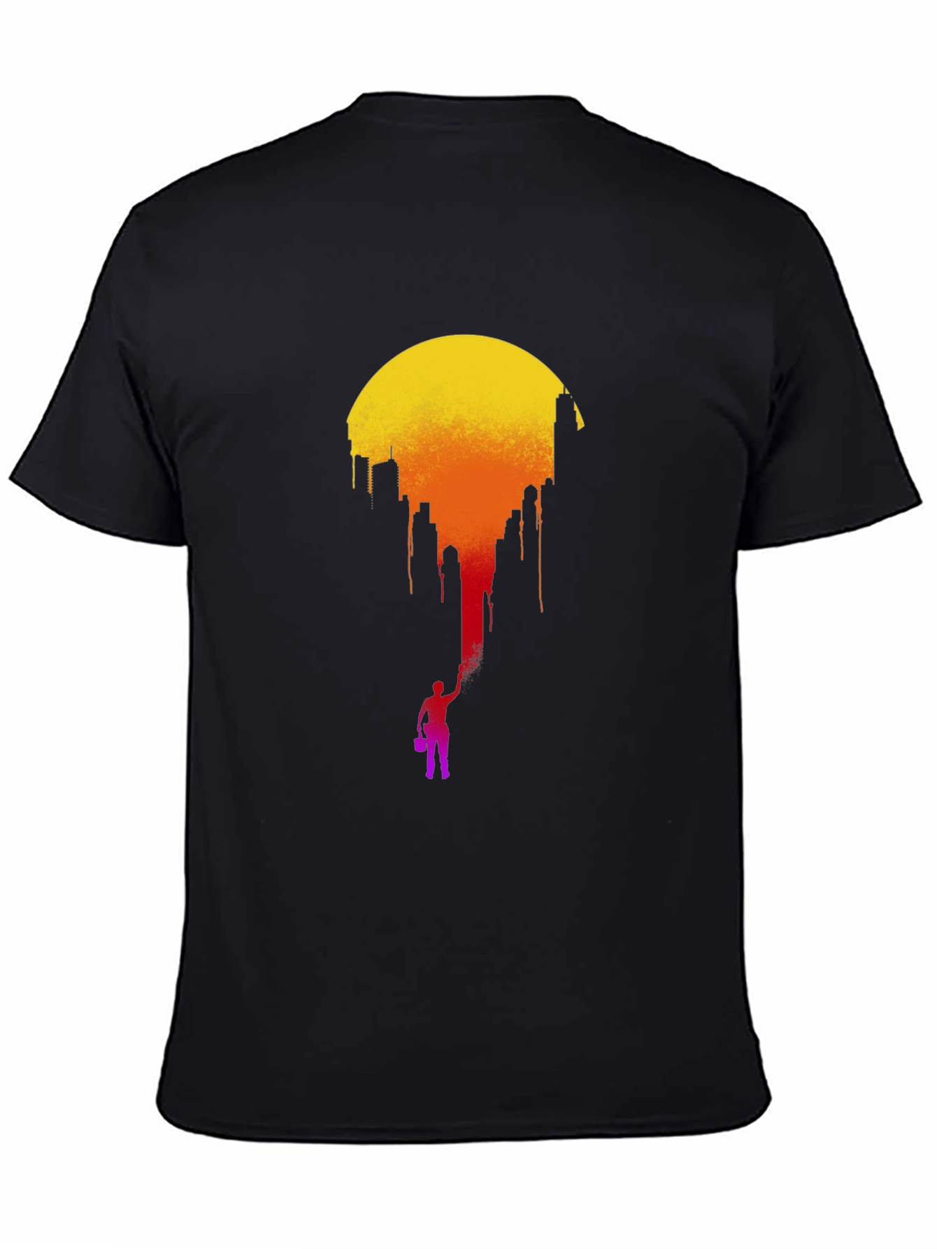 Cityscape Sunset Graphic Tee - Unique Artistic Design