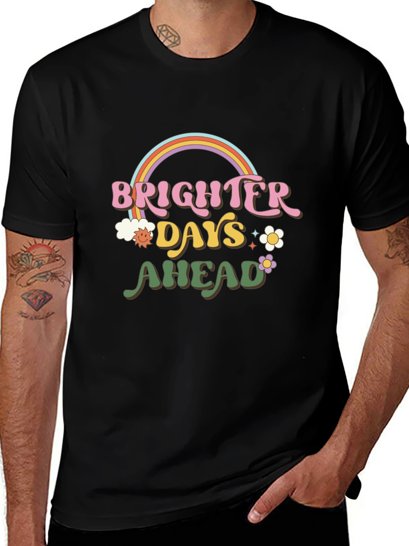 Brighter Days Ahead Graphic Tee - Retro Style