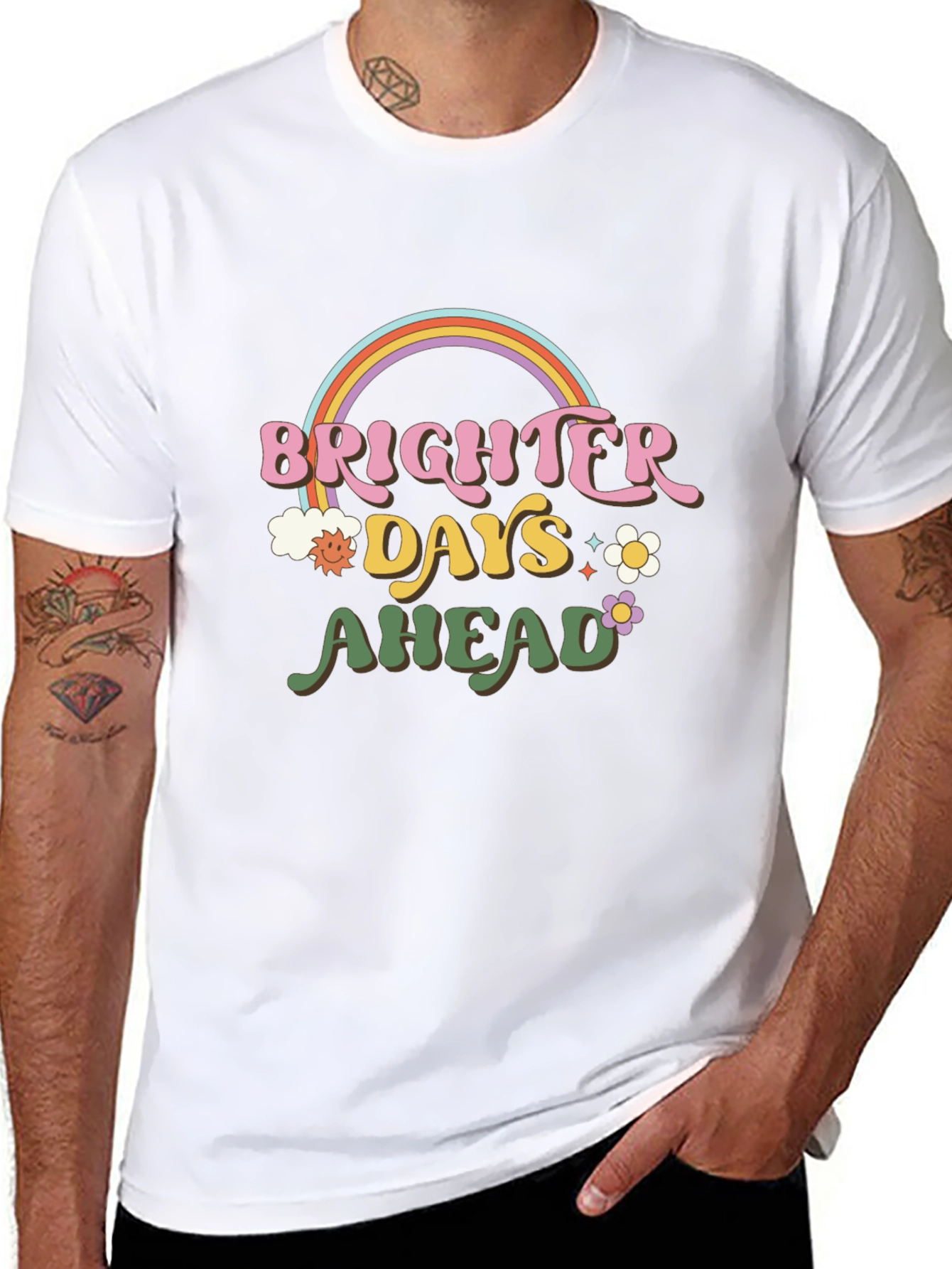 Brighter Days Ahead Graphic Tee - Retro Style