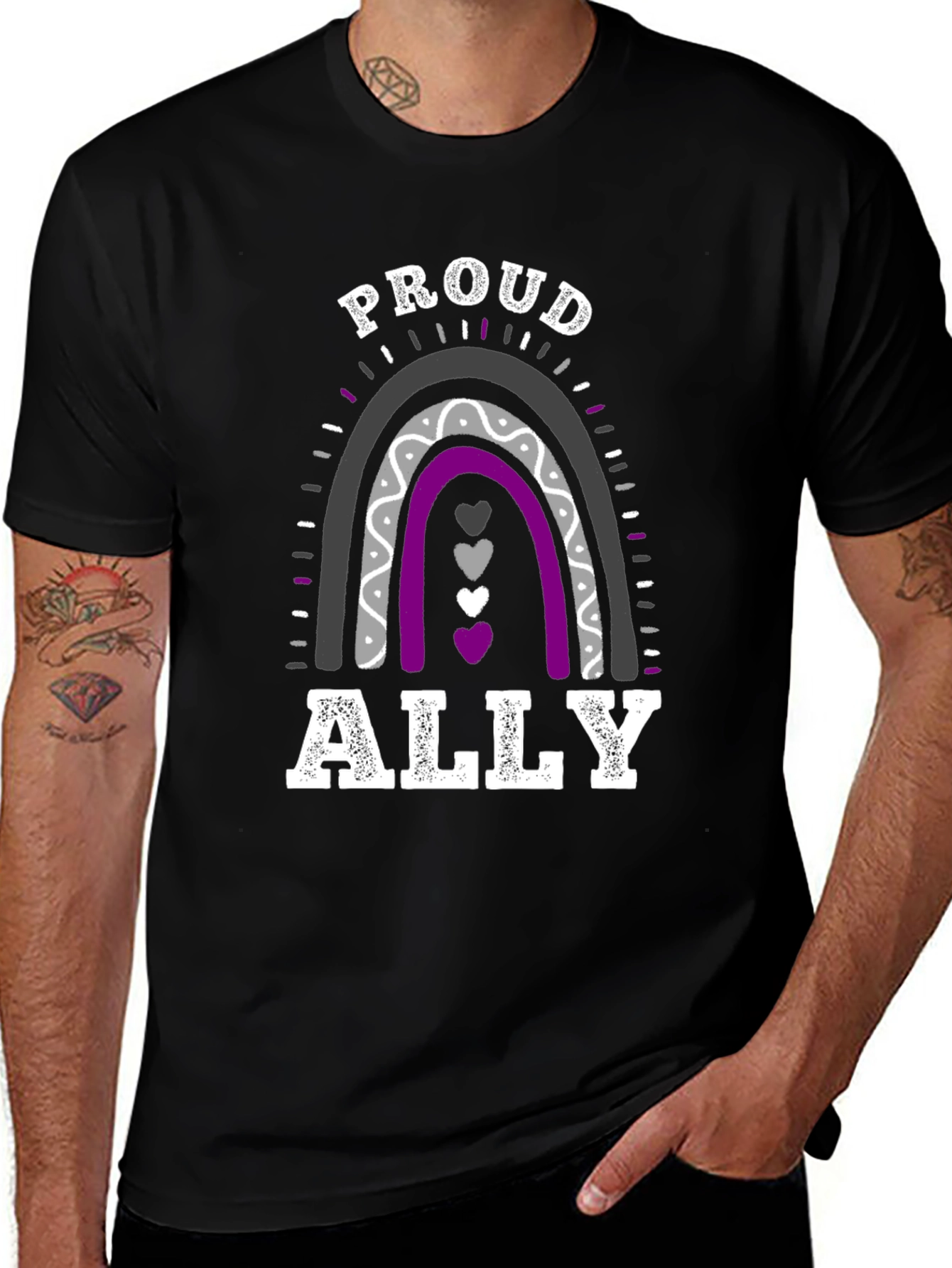 Proud Ally Rainbow Graphic Tee