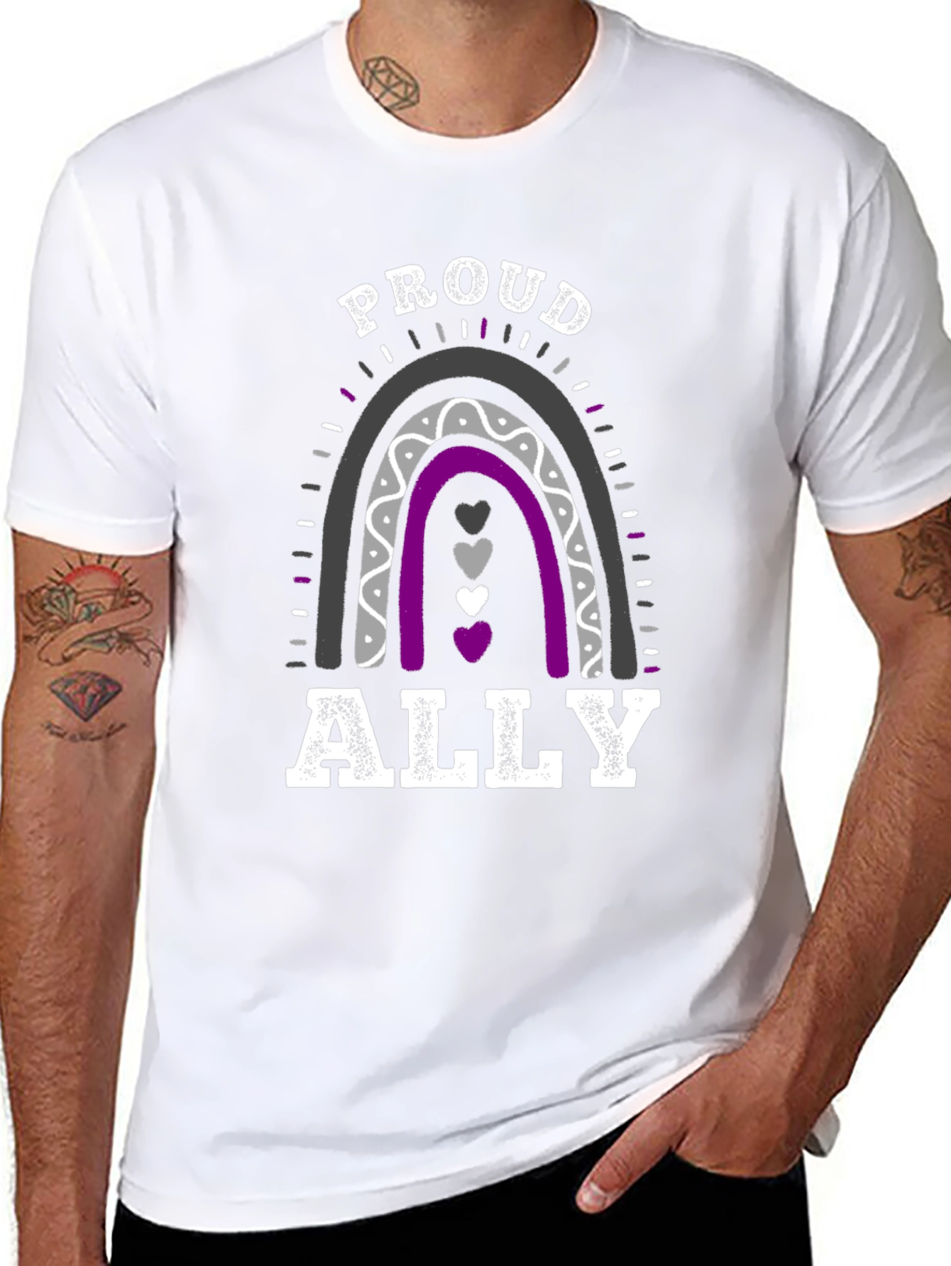 Proud Ally Rainbow Graphic Tee