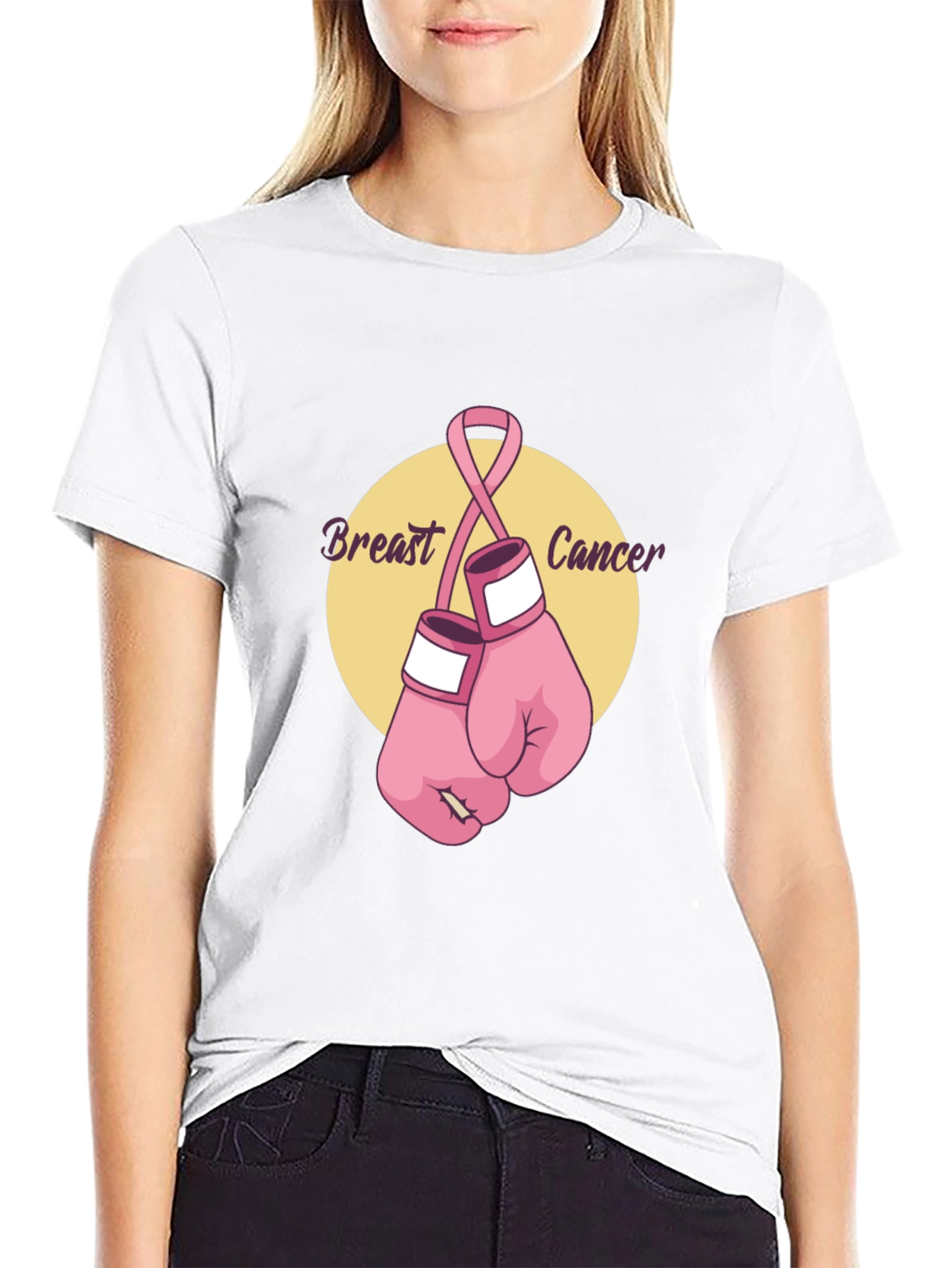 Breast Cancer Awareness Boxing Gloves T-Shirt