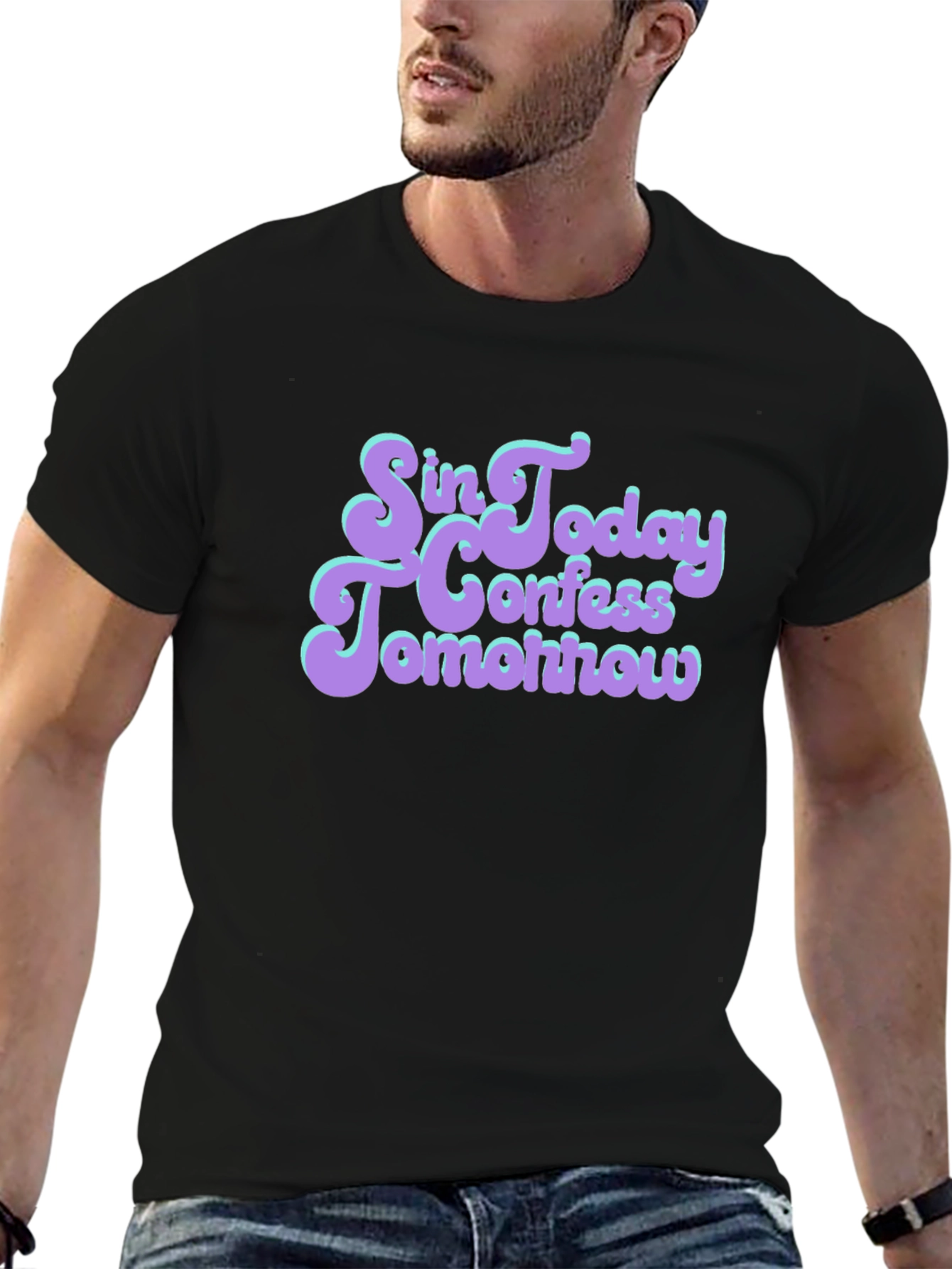 Sin Today Confess Tomorrow Graphic Tee