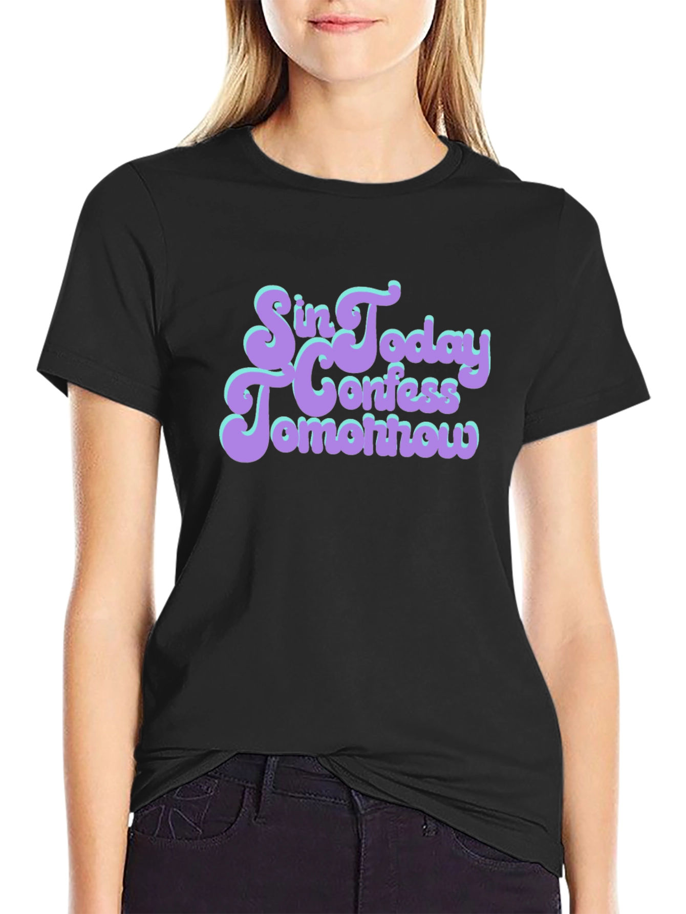 Sin Today Confess Tomorrow Graphic Tee