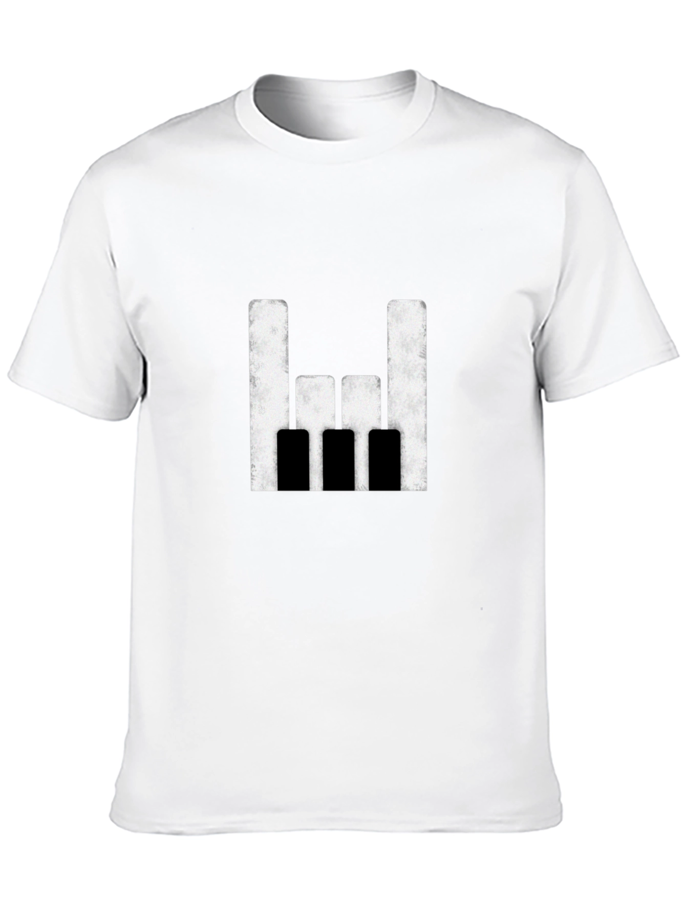 Rock On Piano Keys Graphic Tee