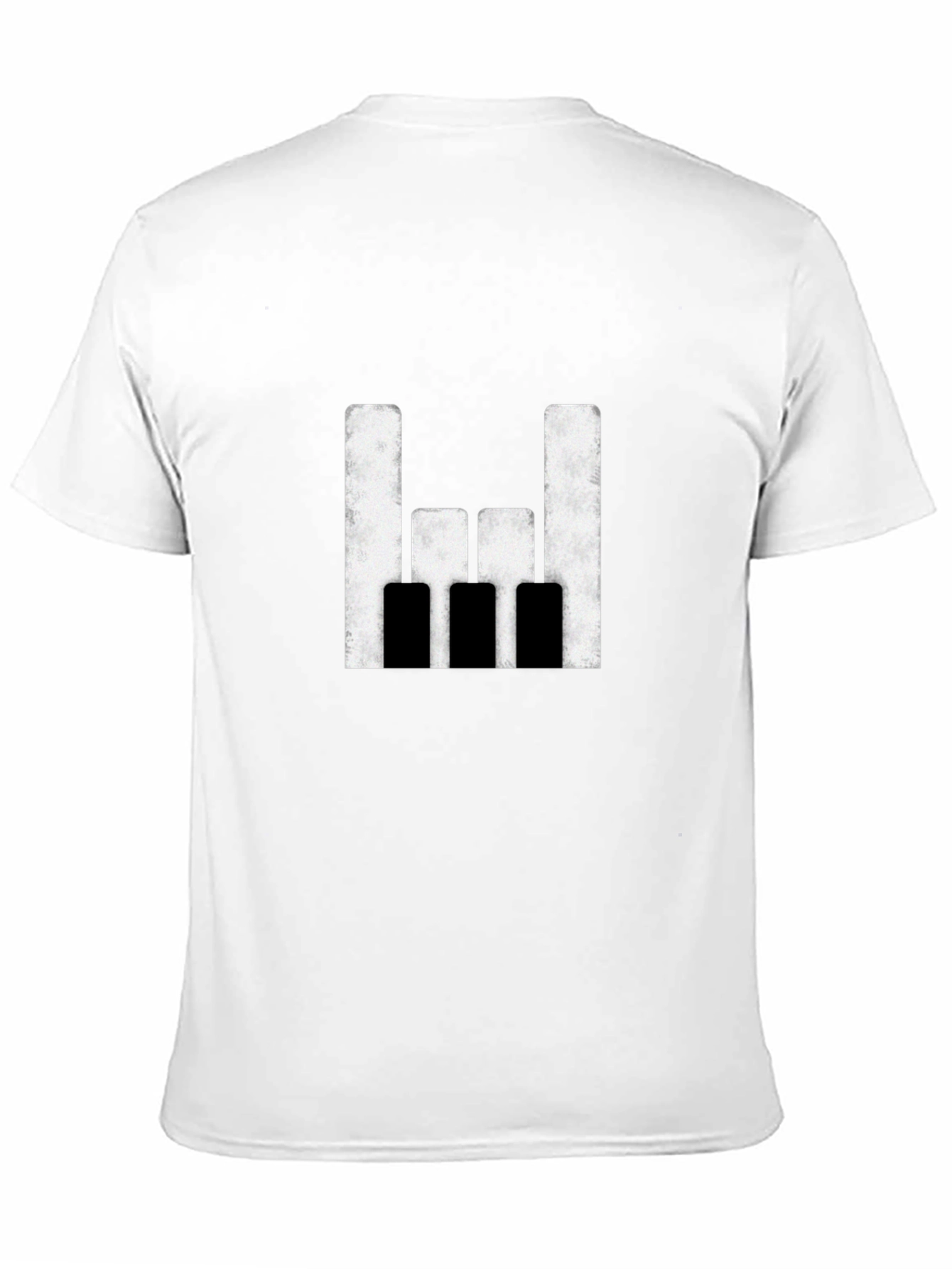 Rock On Piano Keys Graphic Tee